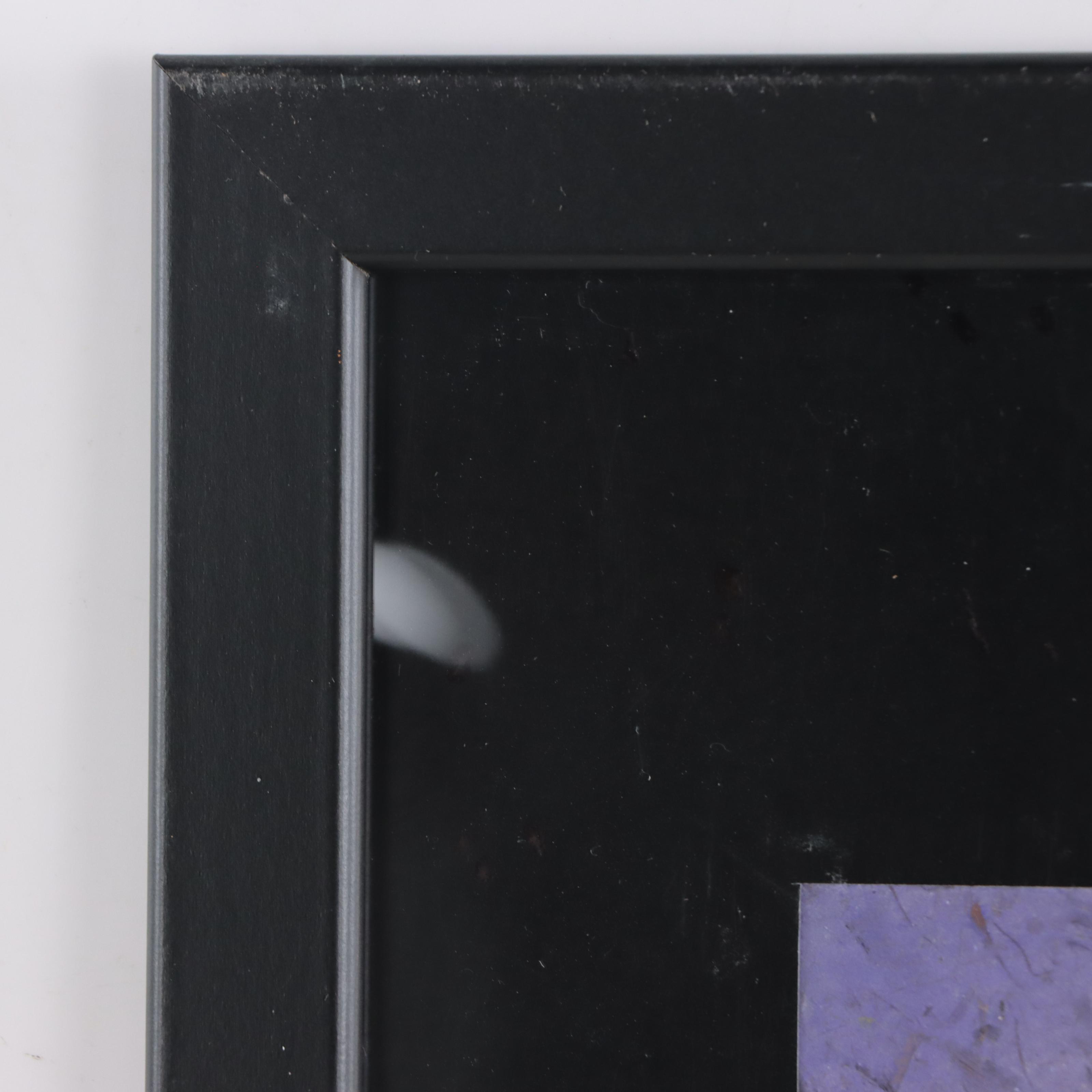 Ricardo Maya Portrait Mixed Media Painting, 21st Century