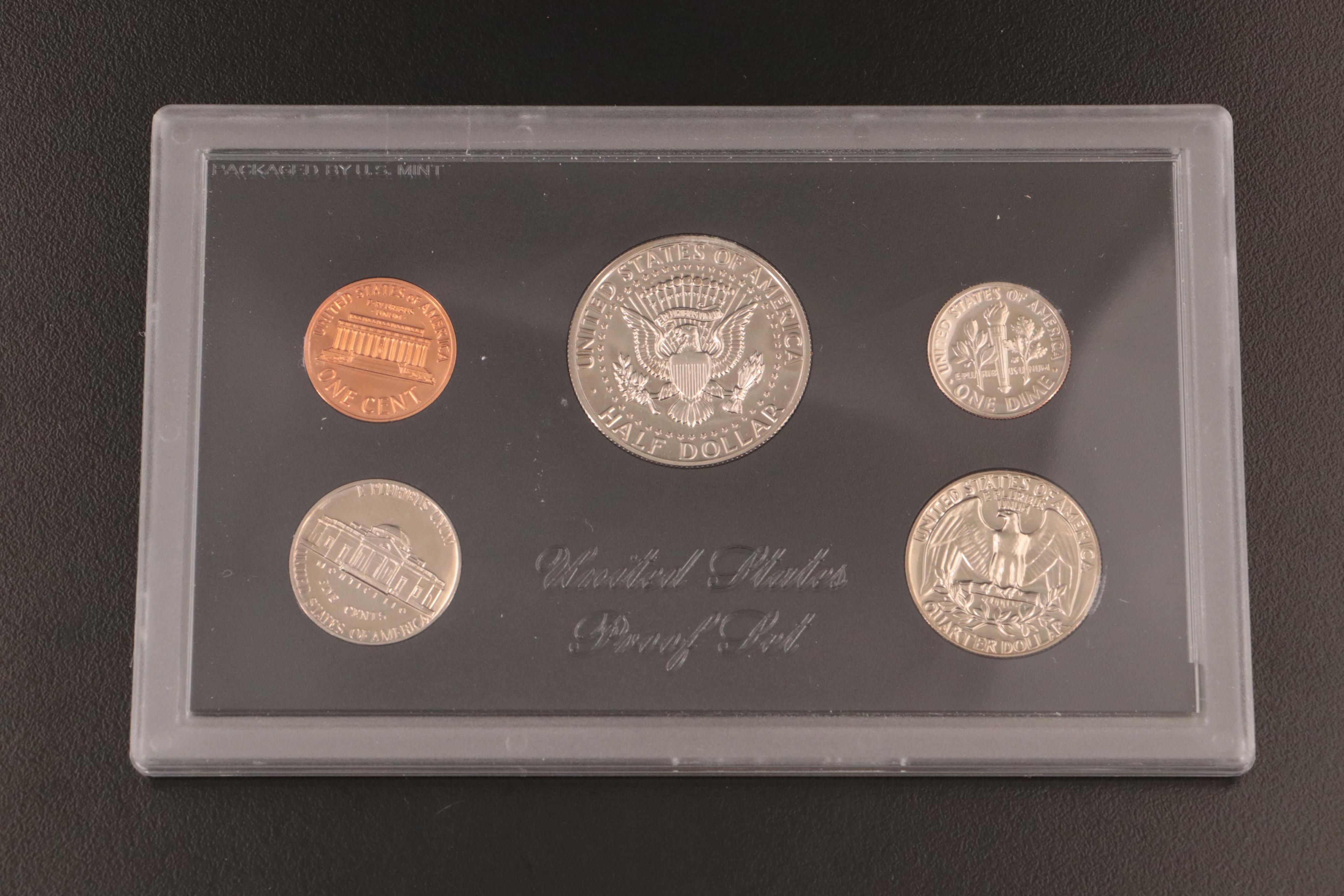 Ten U.S. Mint Proof Sets with Special Mint Set