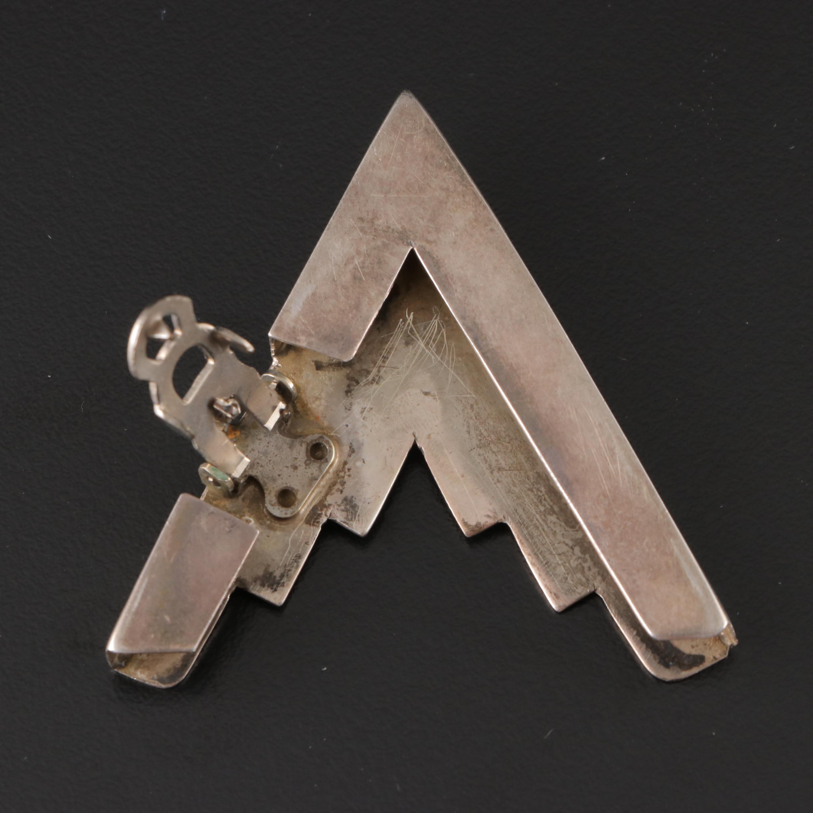 Southwestern Style Sterling and Turquoise Collar Tips