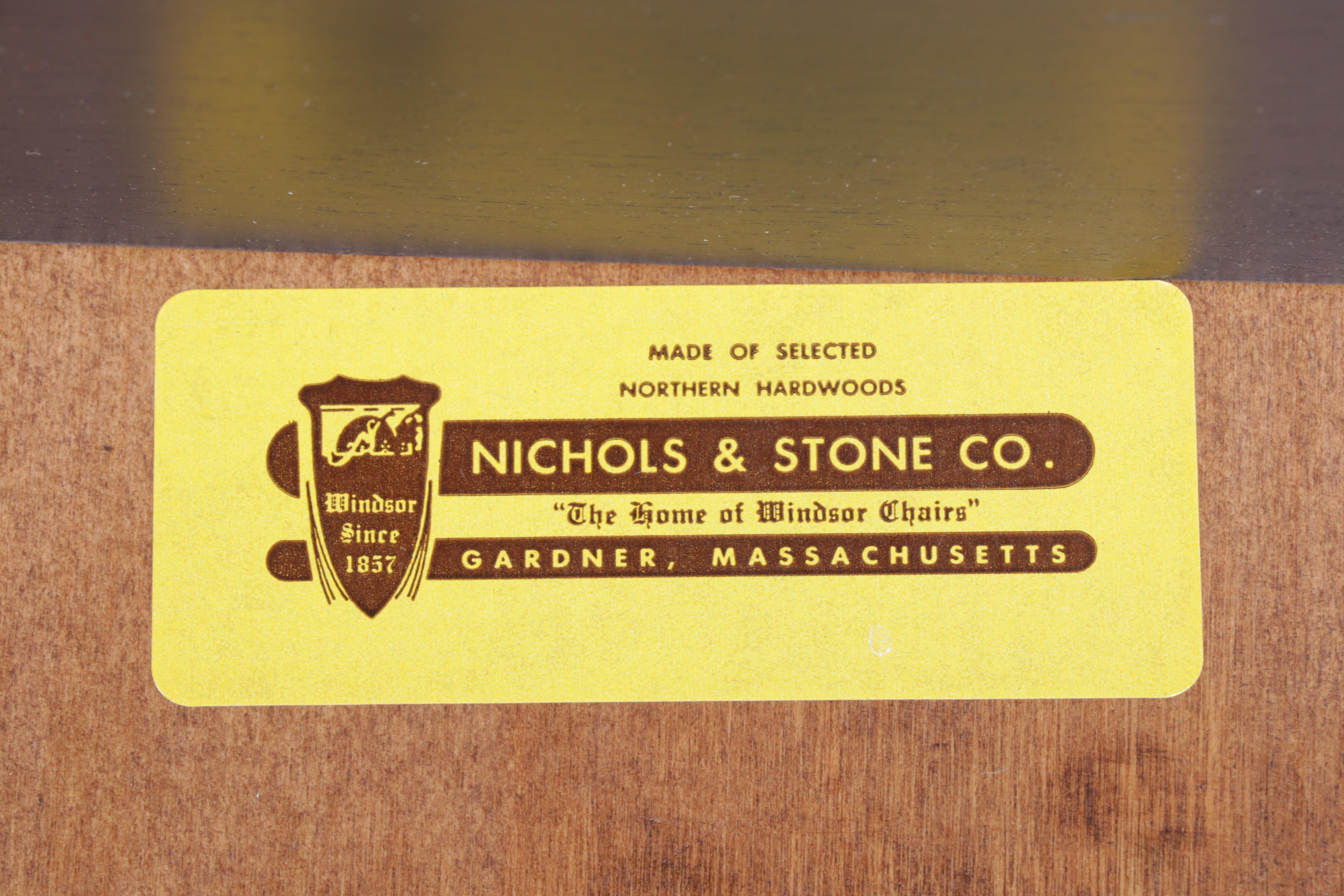 Nichols & Stone Painted Wood and Maple Top Single-Drawer Coffee Table