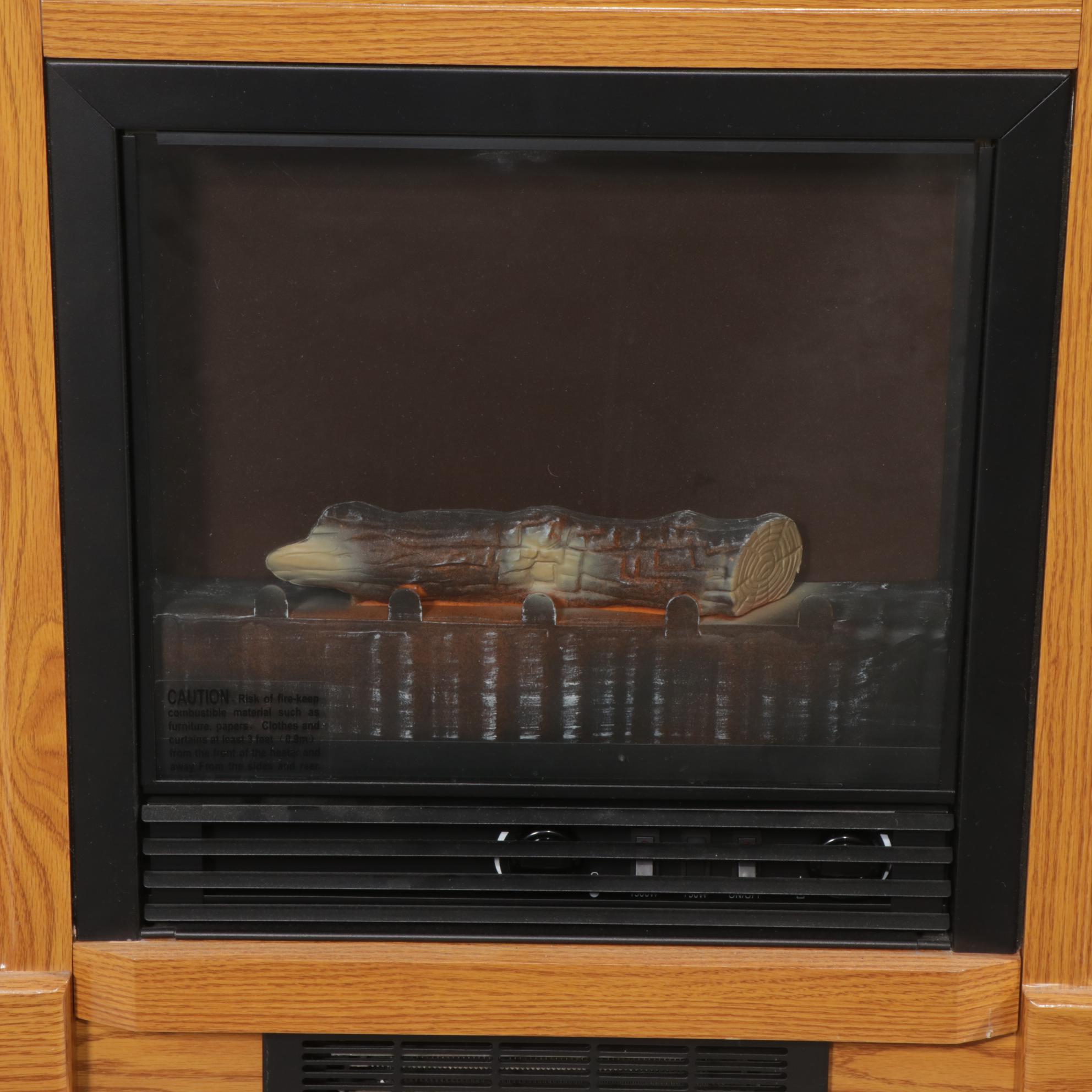 Comfort Home Products "Winchester II" Electric Fireplace in Oak Grain Finish