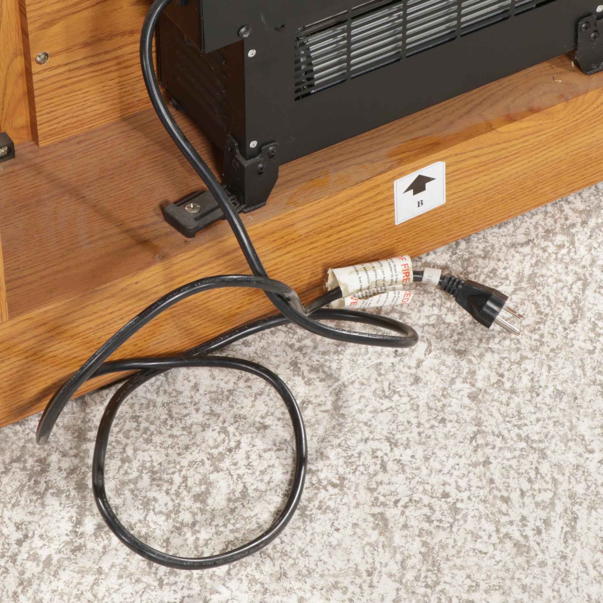 Comfort Home Products "Winchester II" Electric Fireplace in Oak Grain Finish