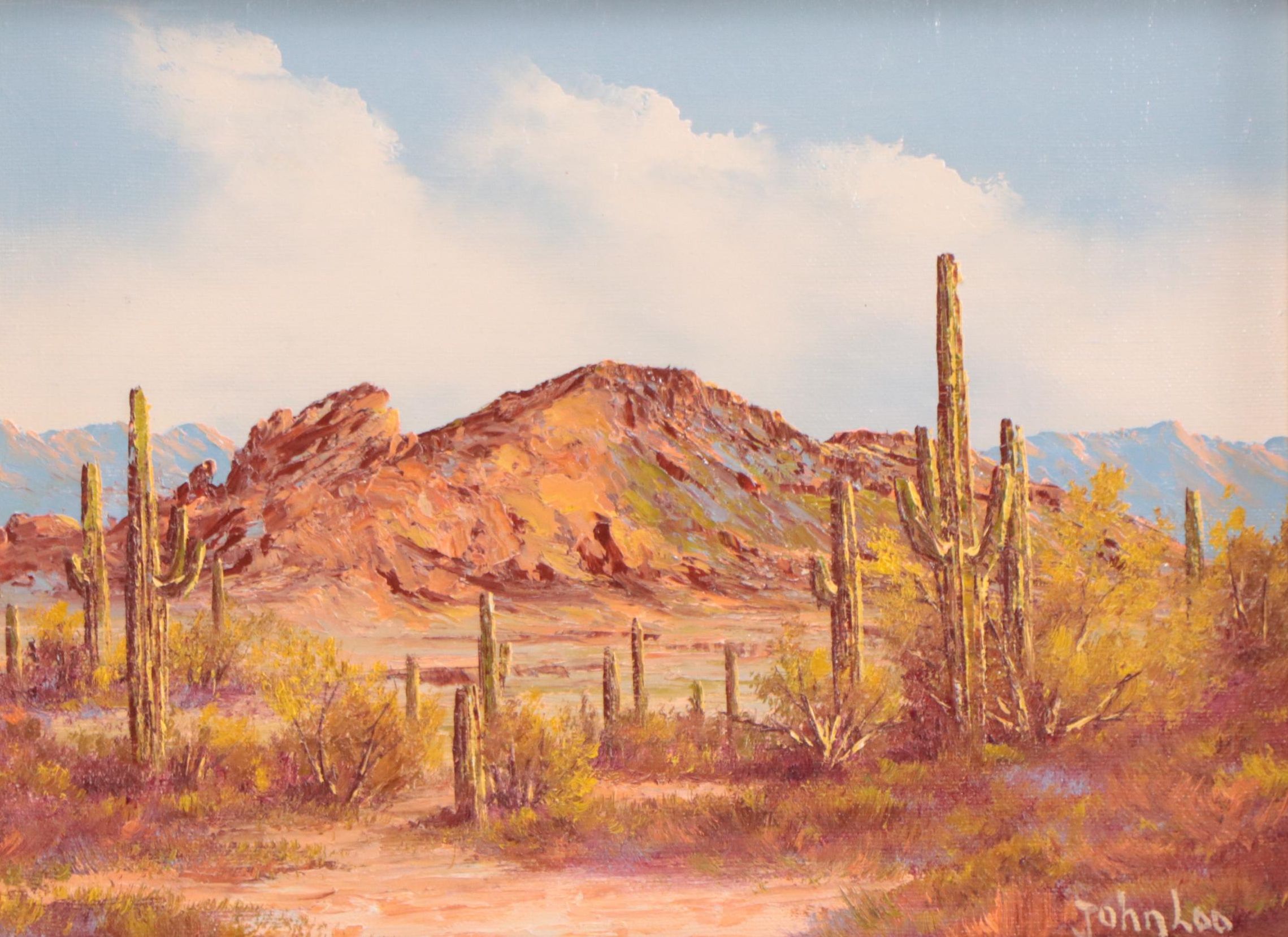 John Loo Arizona Desert Landscape Oil Painting