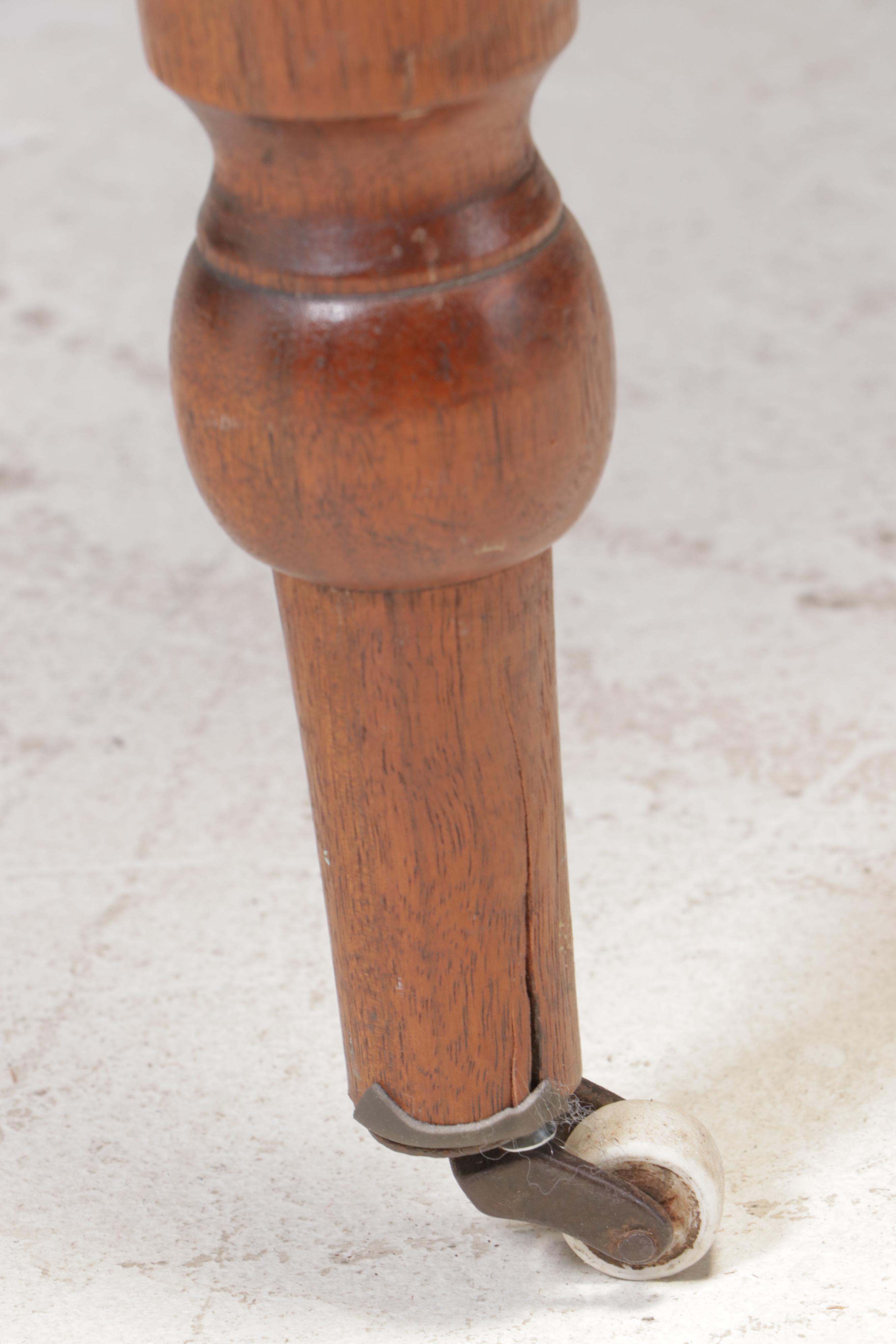 American Primitive Walnut Drop Leaf Extending Dining Table