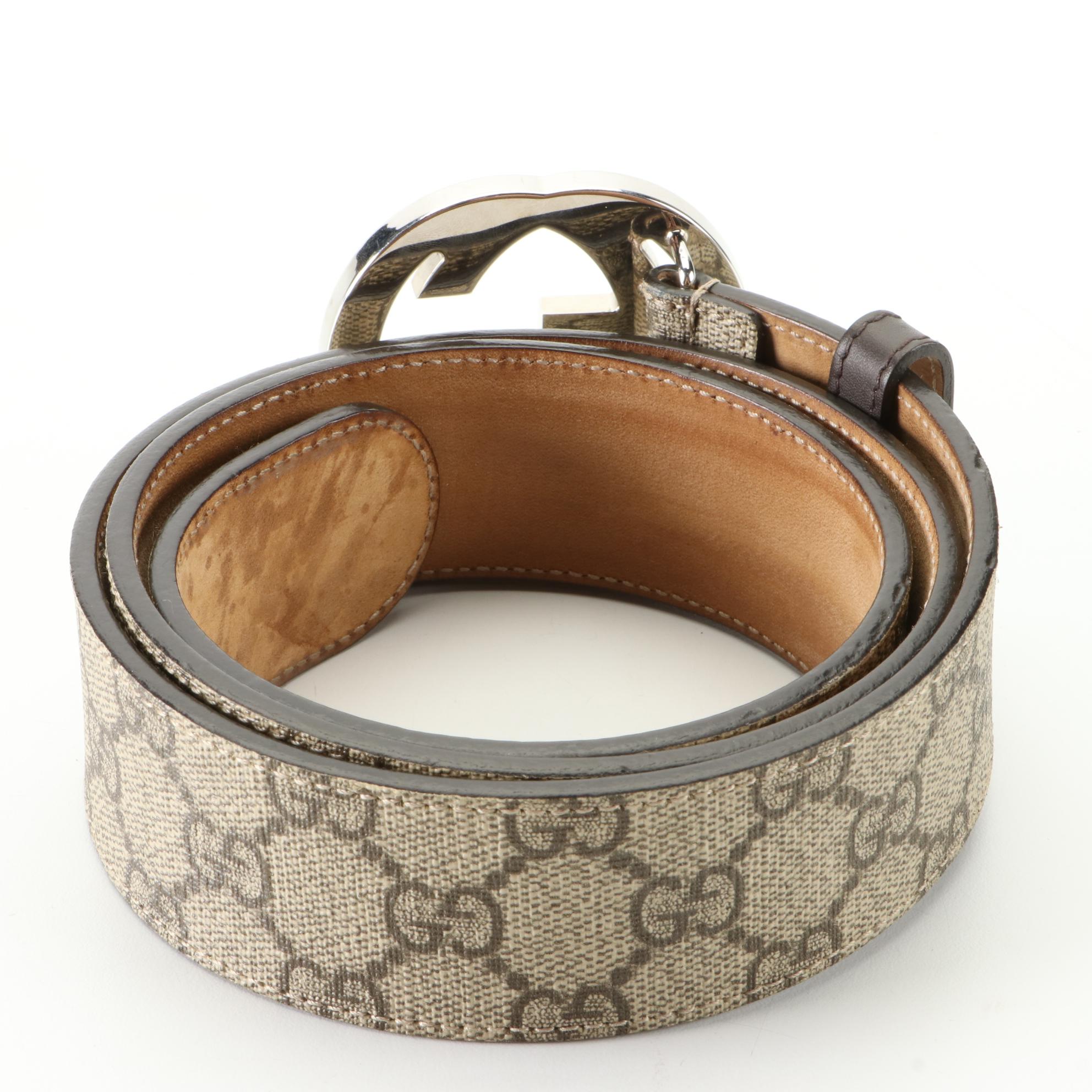 Gucci Belt in GG Supreme Canvas with Interlocking G Buckle