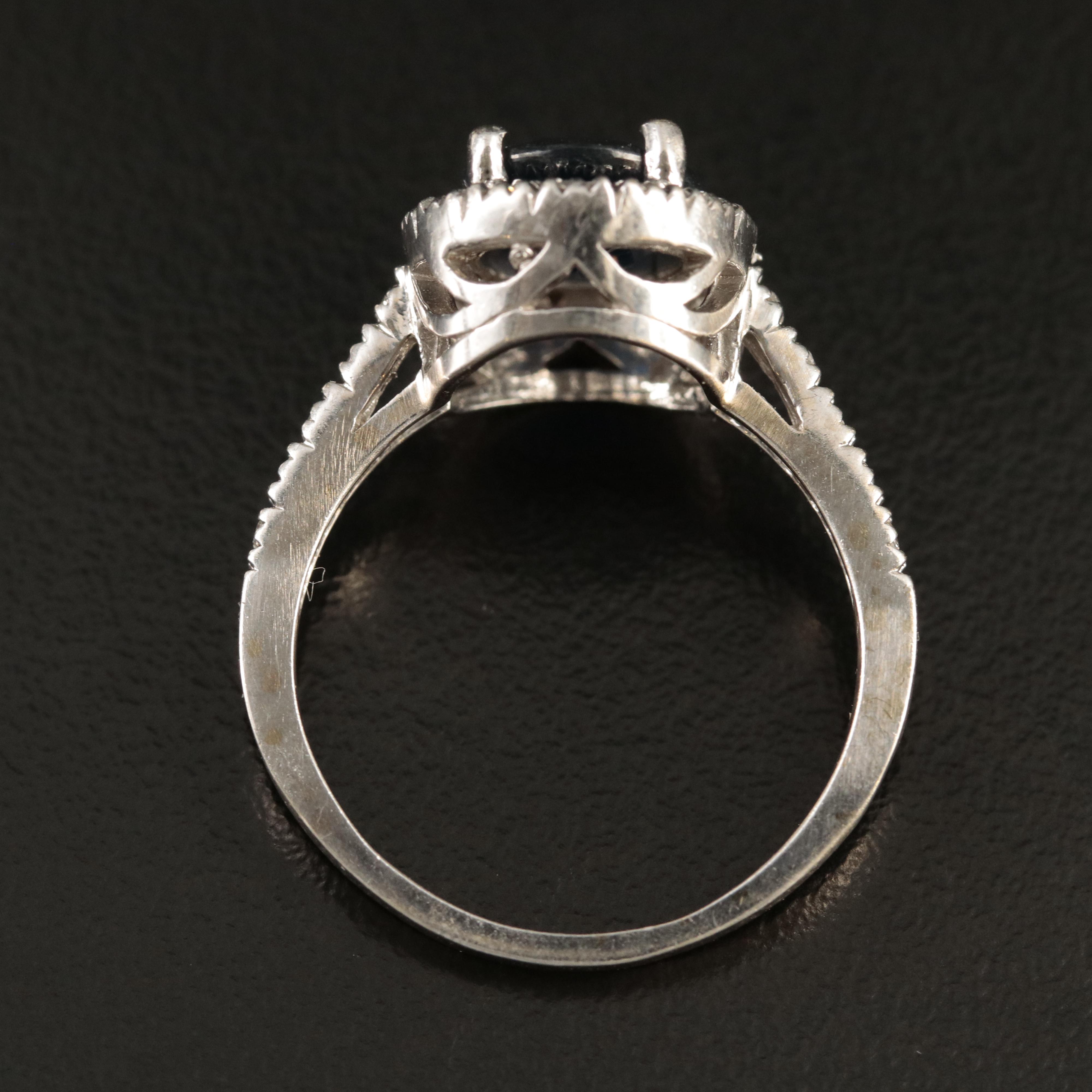 14K 2.56 CT Sapphire and Diamond Ring