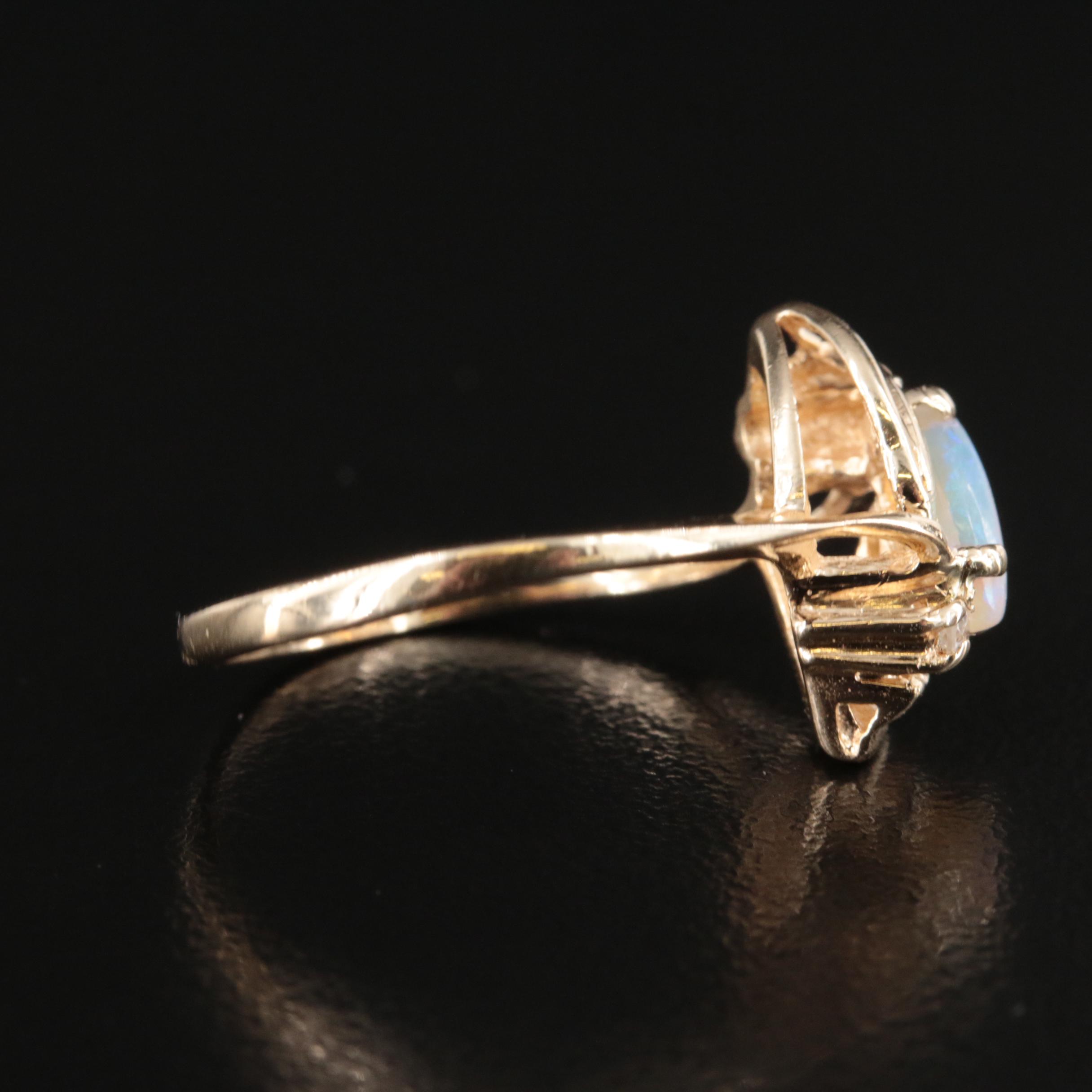 14K Opal and Diamond Ring