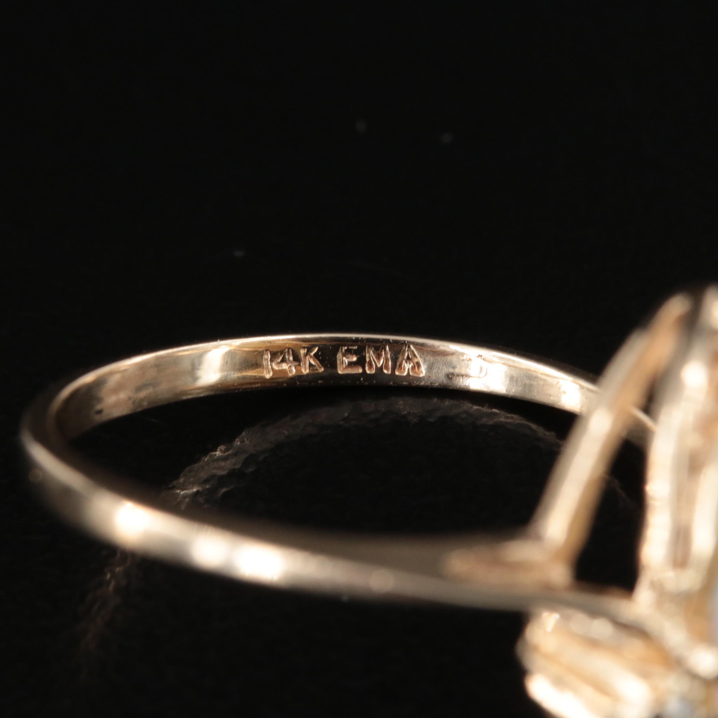 14K Opal and Diamond Ring