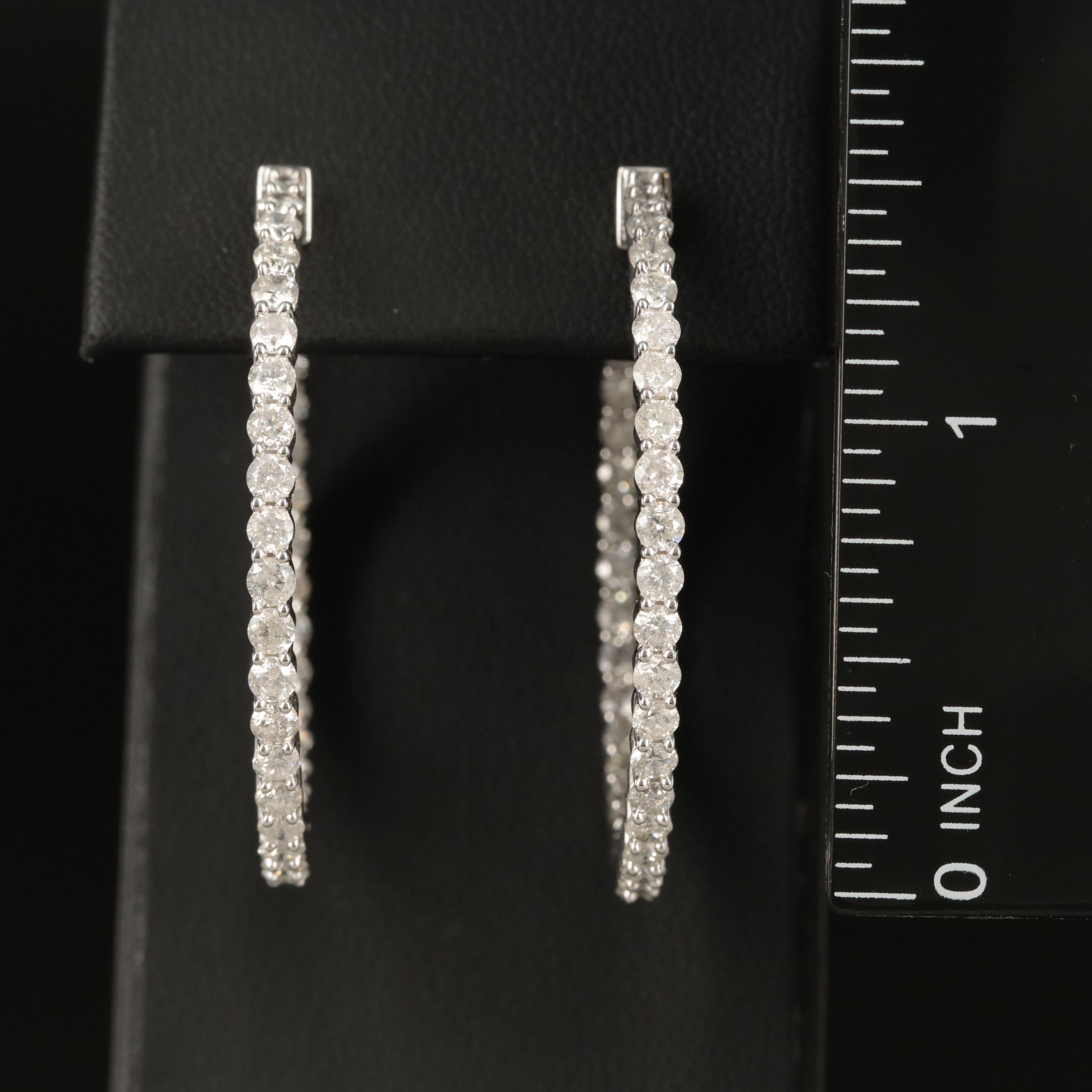 14K 4.56 CTW Diamond Inside-Out Hoop Earrings