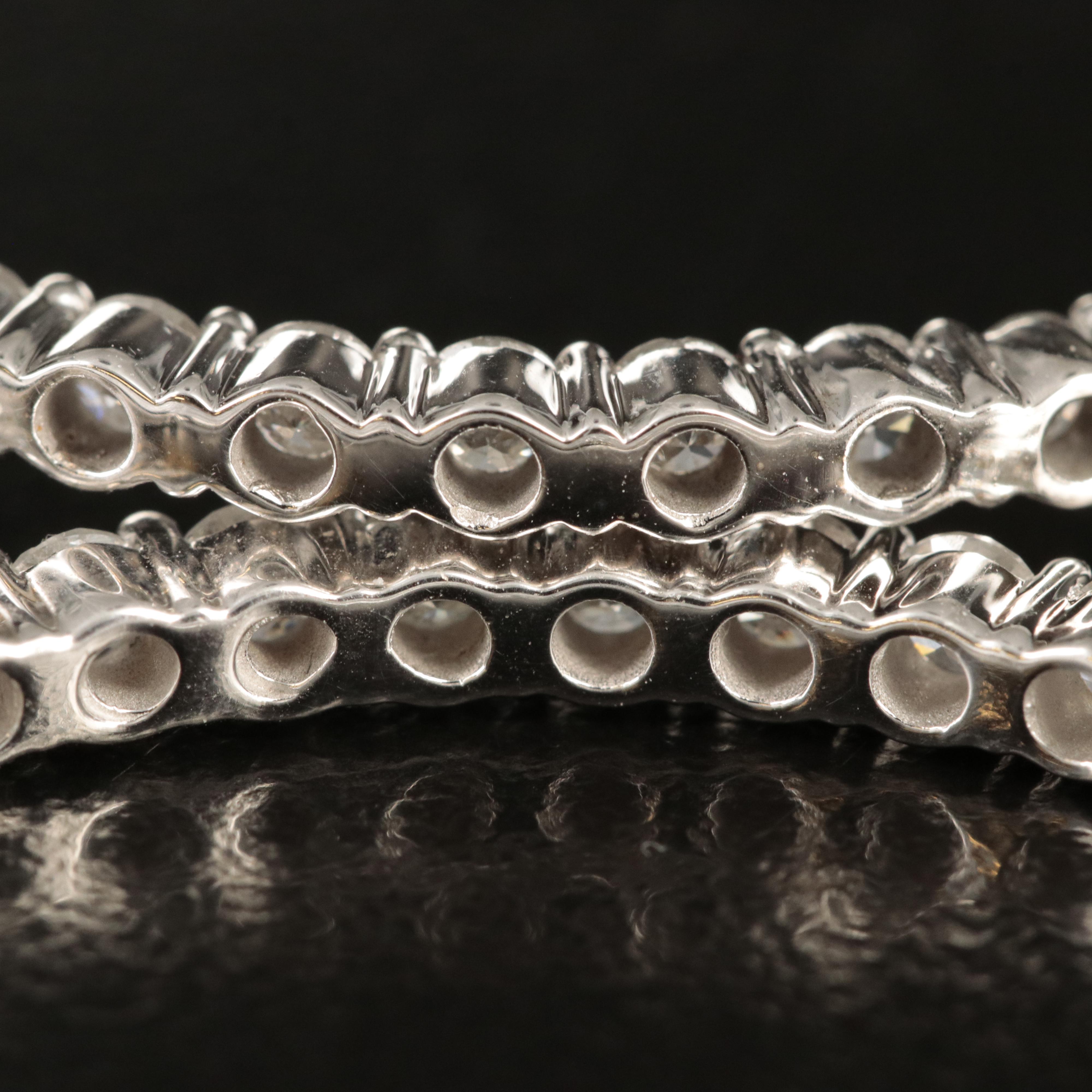 14K 4.56 CTW Diamond Inside-Out Hoop Earrings