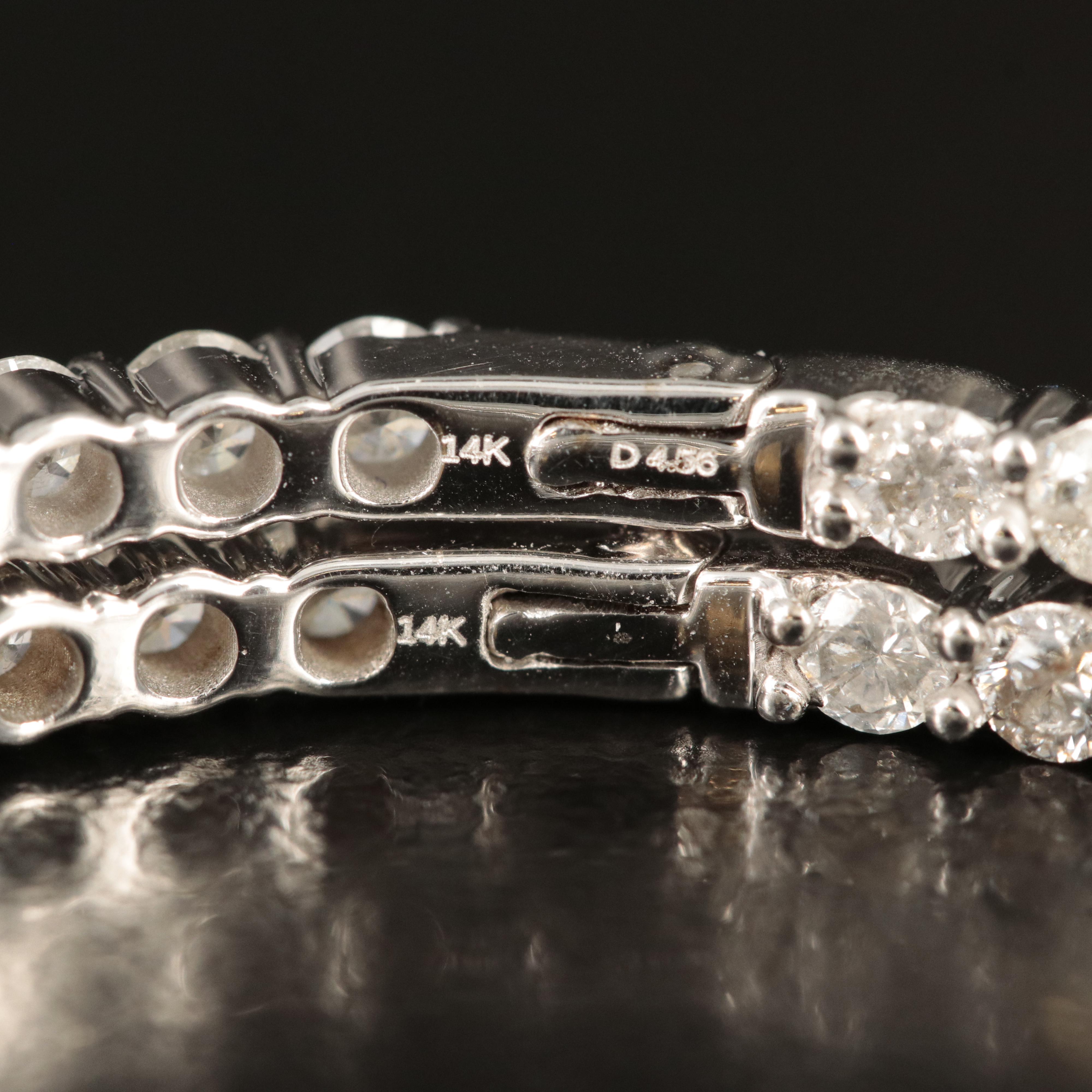 14K 4.56 CTW Diamond Inside-Out Hoop Earrings