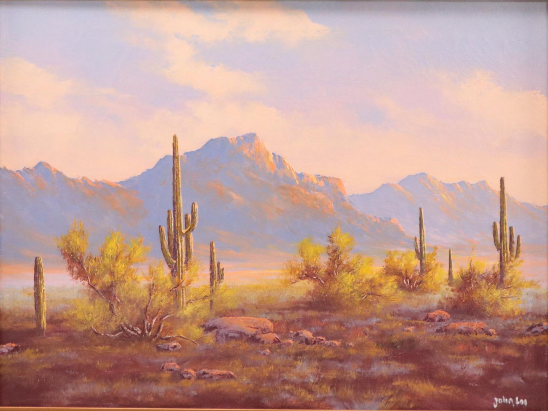 John Loo Arizona Desert Landscape Oil Painting