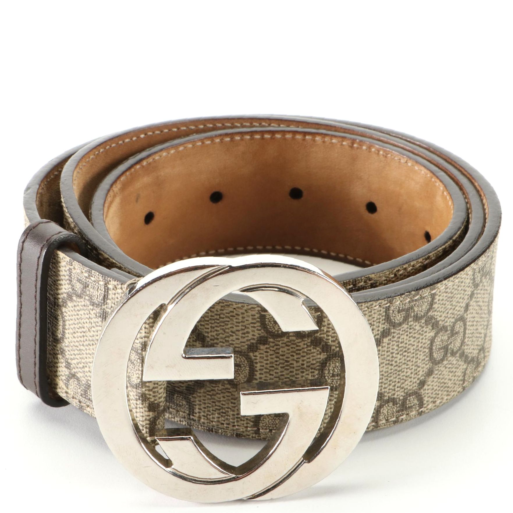 Gucci Belt in GG Supreme Canvas with Interlocking G Buckle