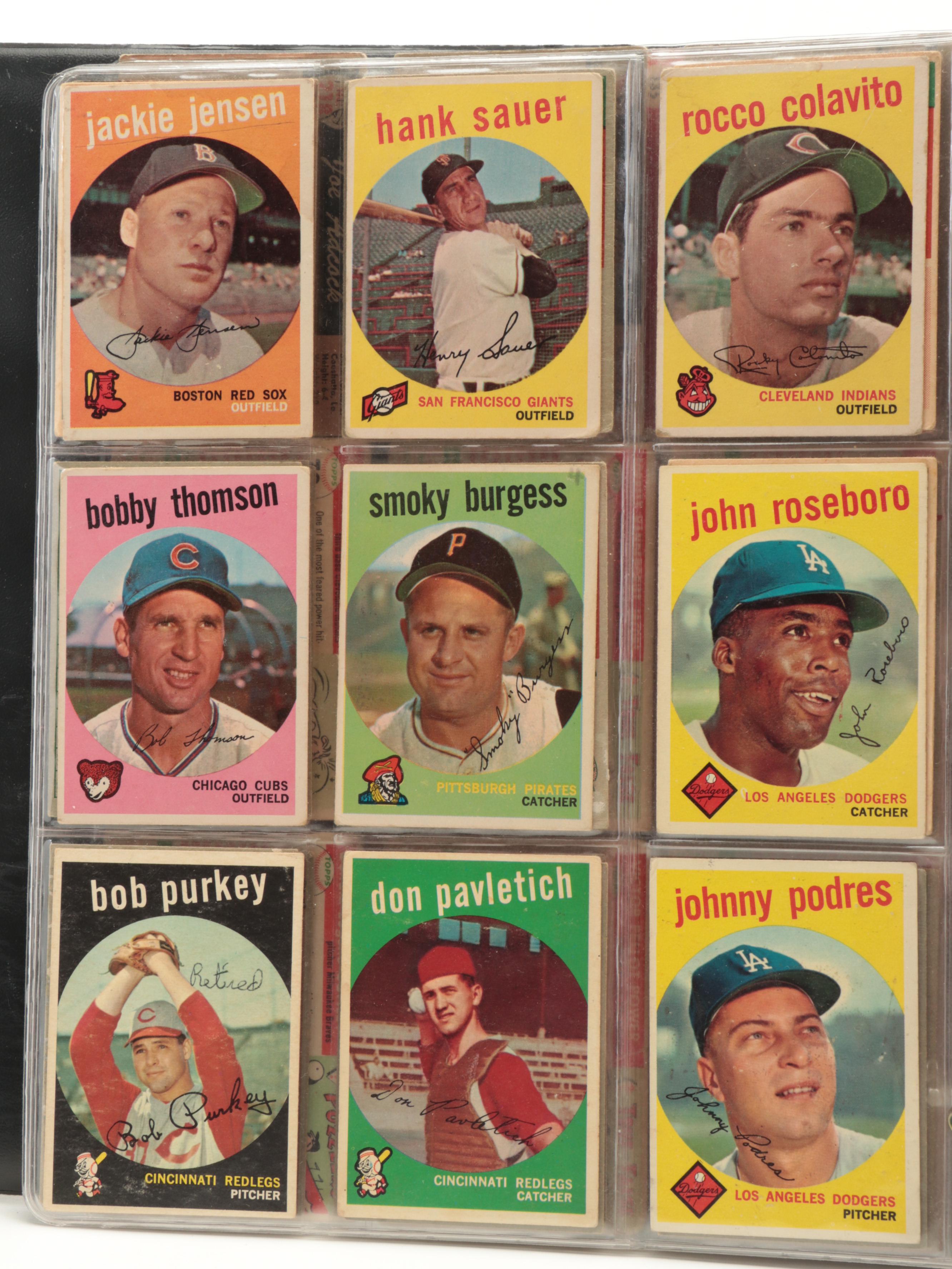 Topps, Bowman Baseball Cards Including Koufax, Brock, Rookies, More, 1950s–1960s
