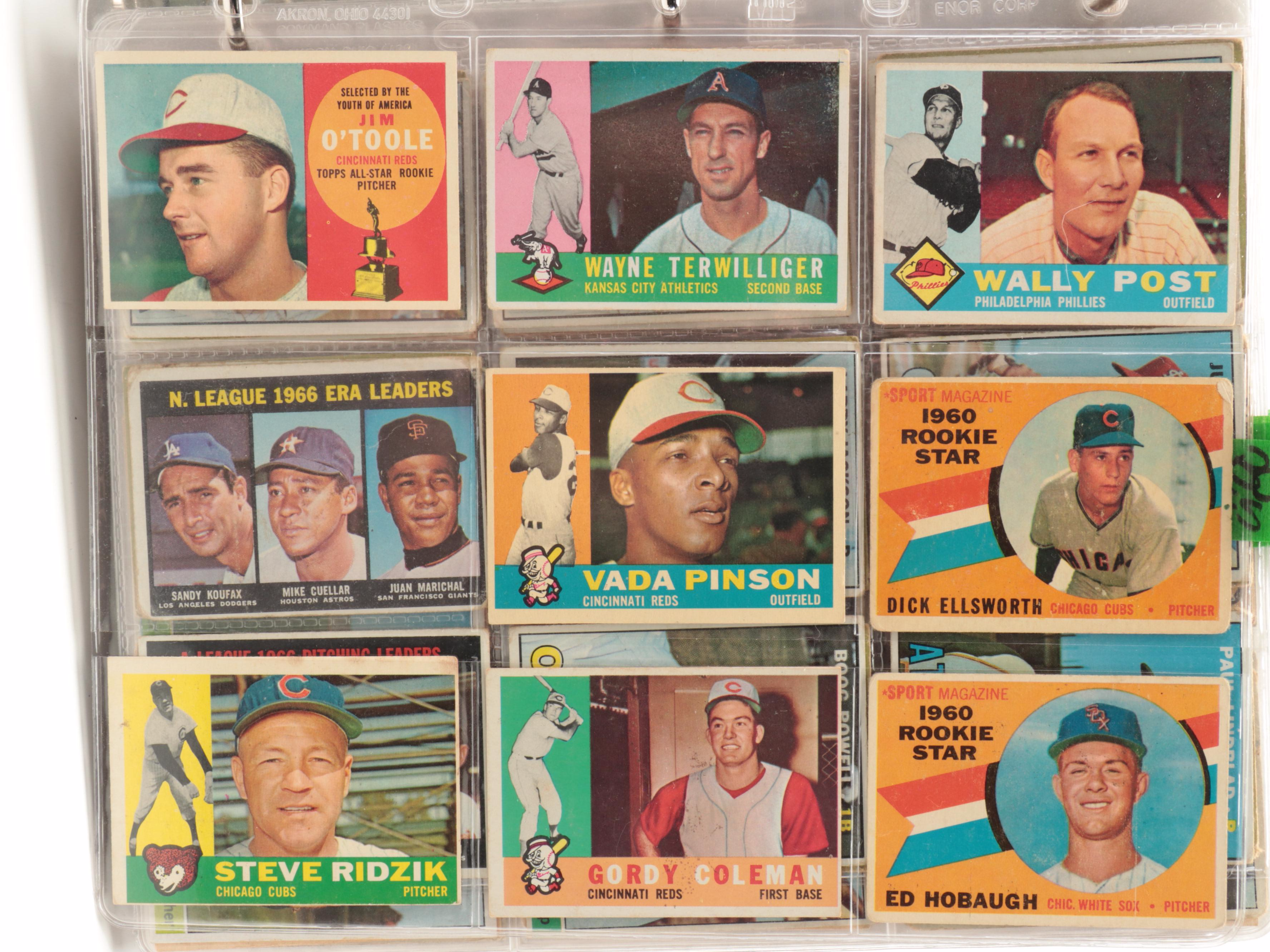 Topps, Bowman Baseball Cards Including Koufax, Brock, Rookies, More, 1950s–1960s
