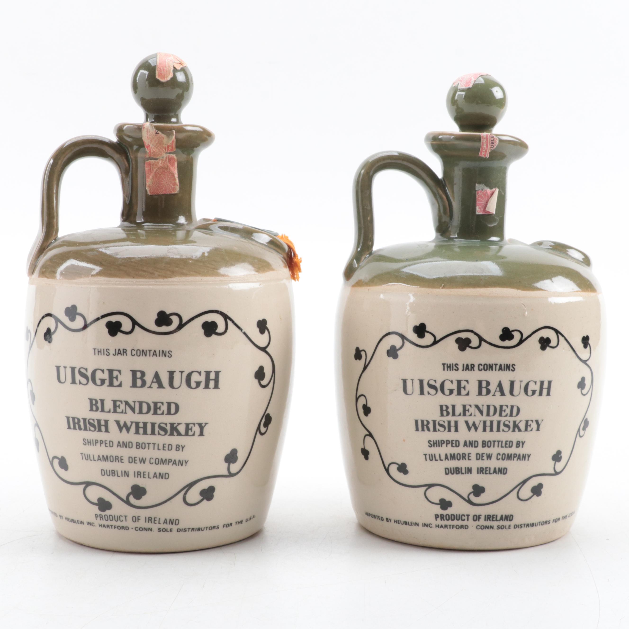 Tullamore Dew Irish Whiskey Stoneware Jug Decanters
