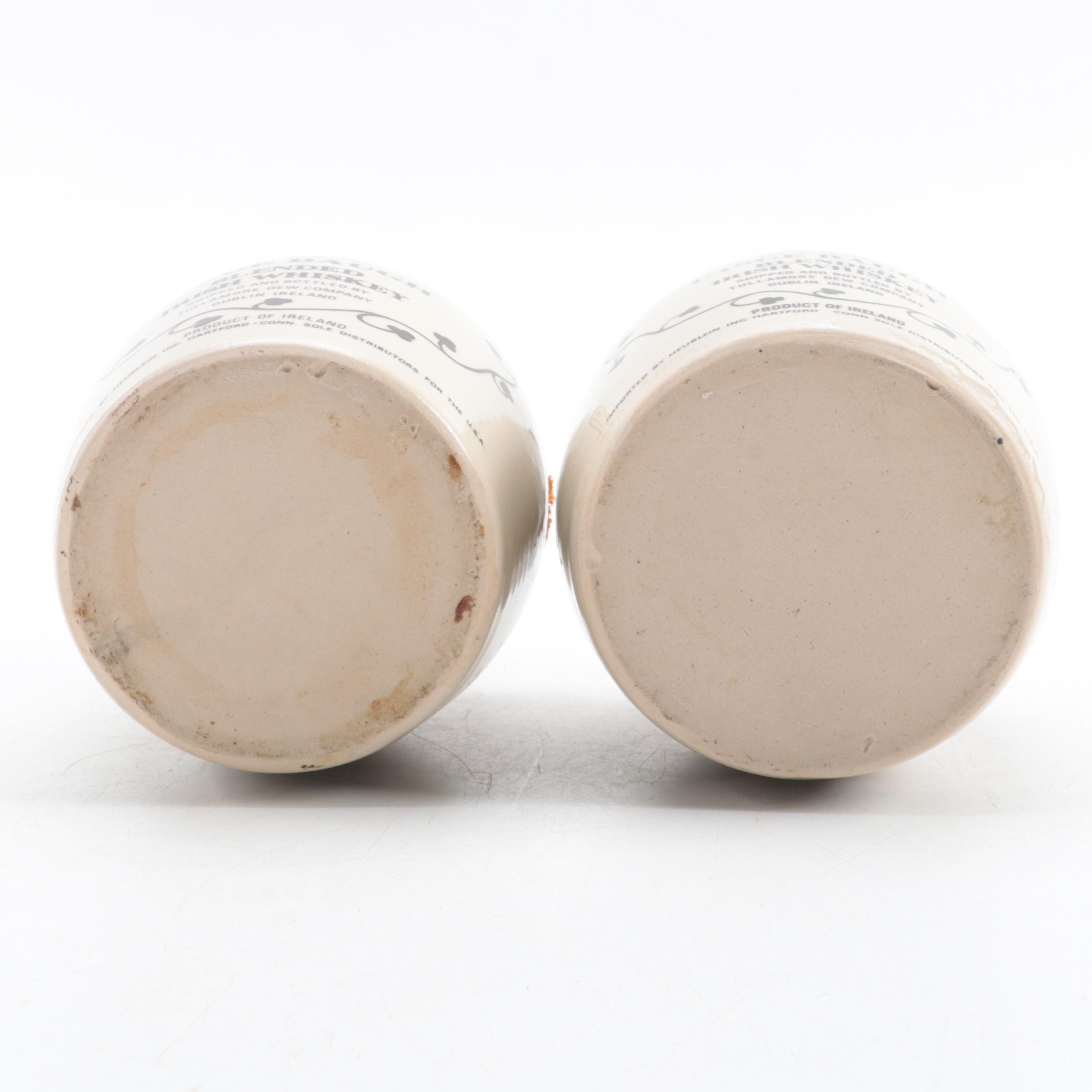 Tullamore Dew Irish Whiskey Stoneware Jug Decanters