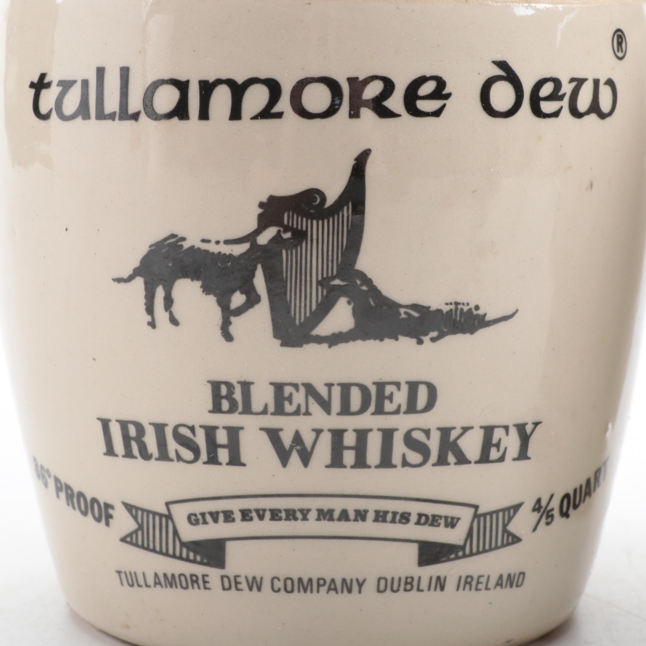 Tullamore Dew Irish Whiskey Stoneware Jug Decanters