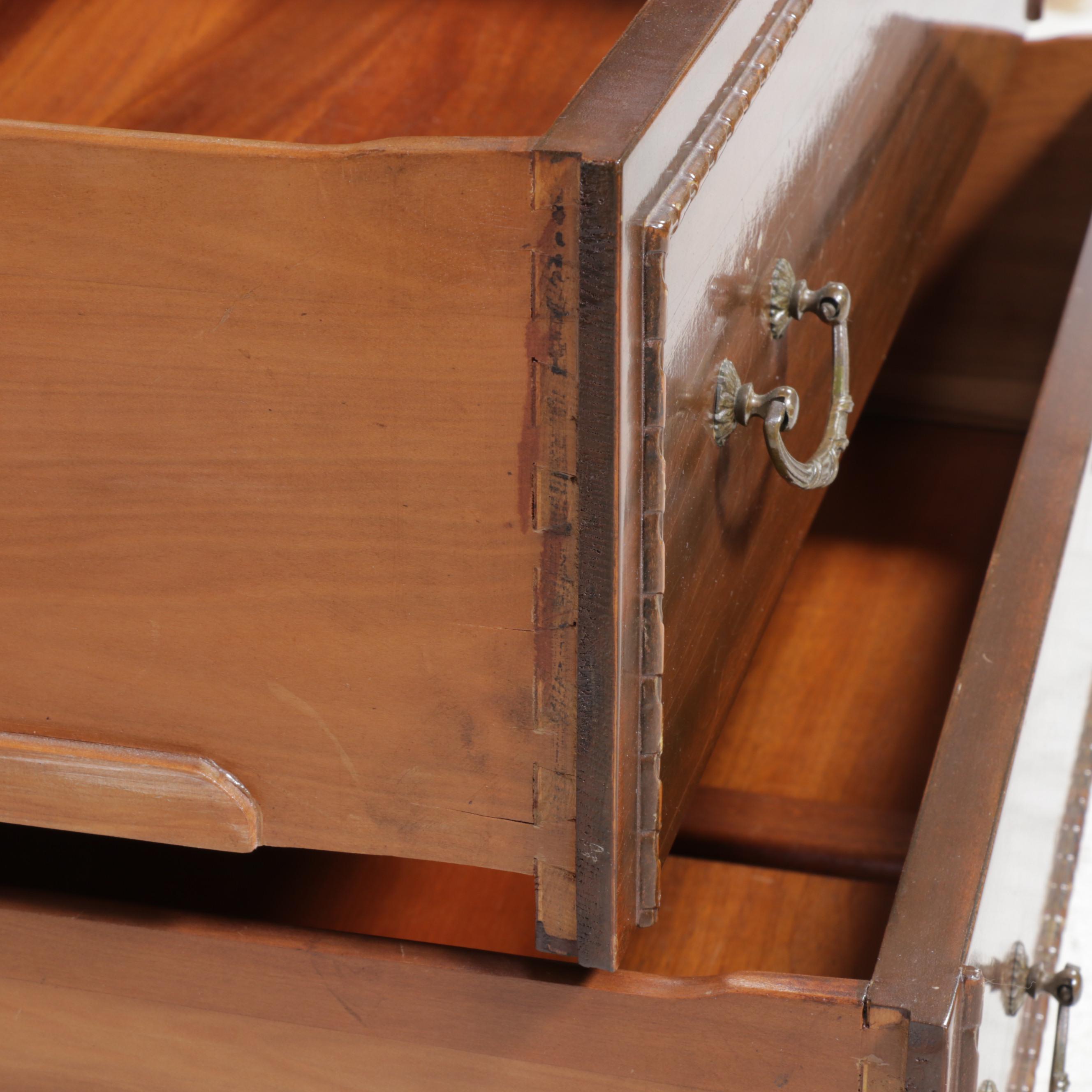 Mahogany and Birch Clothes Press, Early to Mid 20th Century