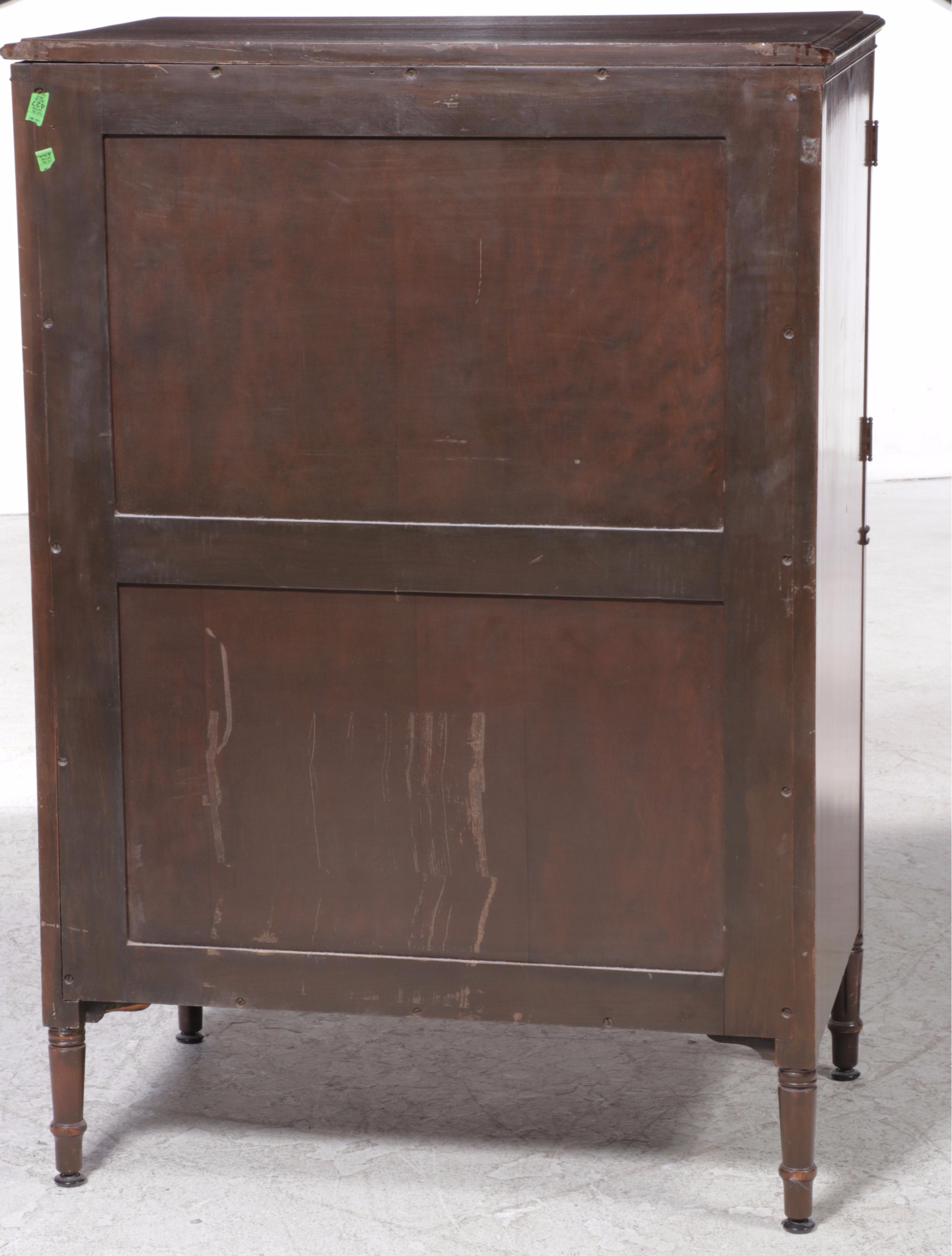 Mahogany and Birch Clothes Press, Early to Mid 20th Century