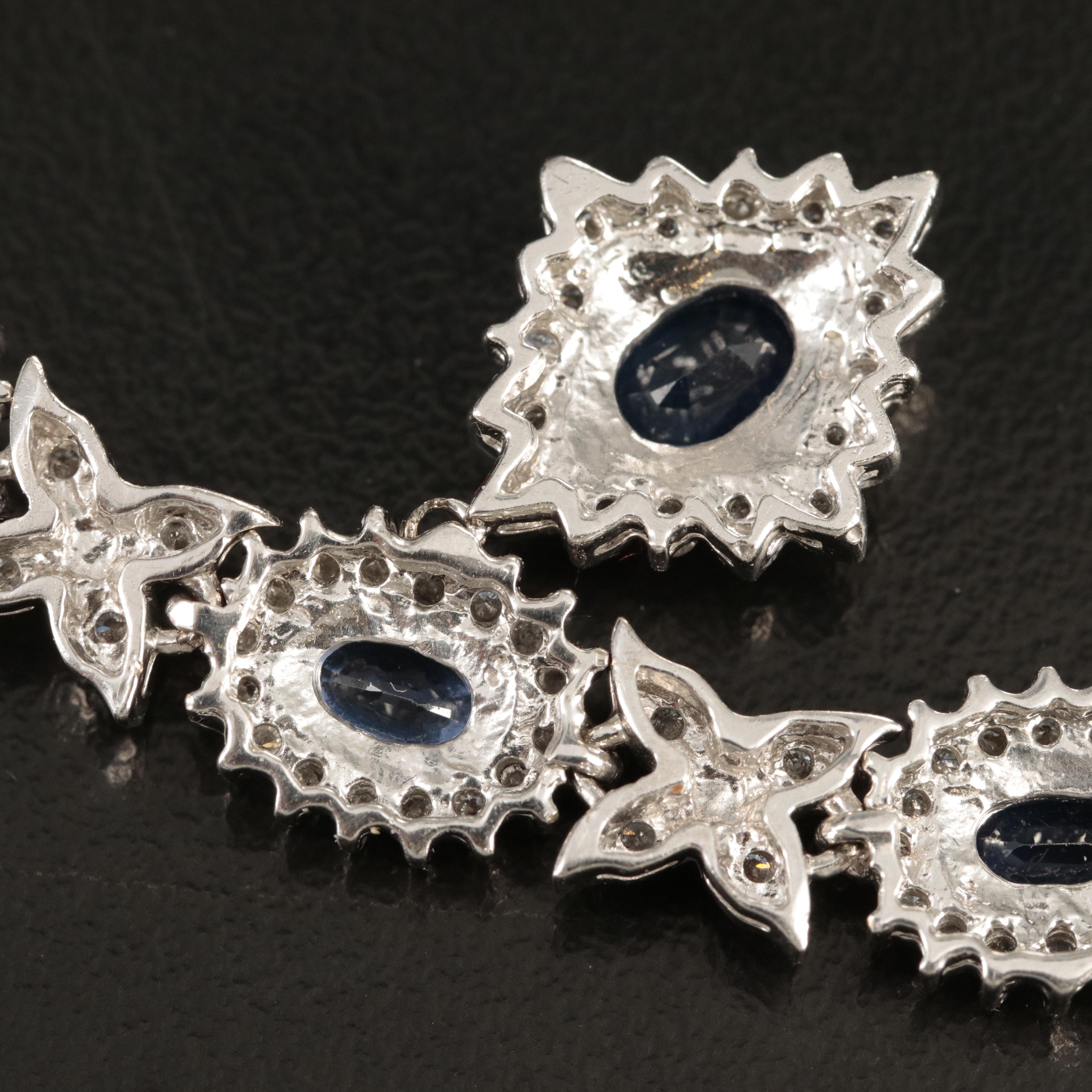 14K Sapphire and 3.02 CTW Diamond Necklace