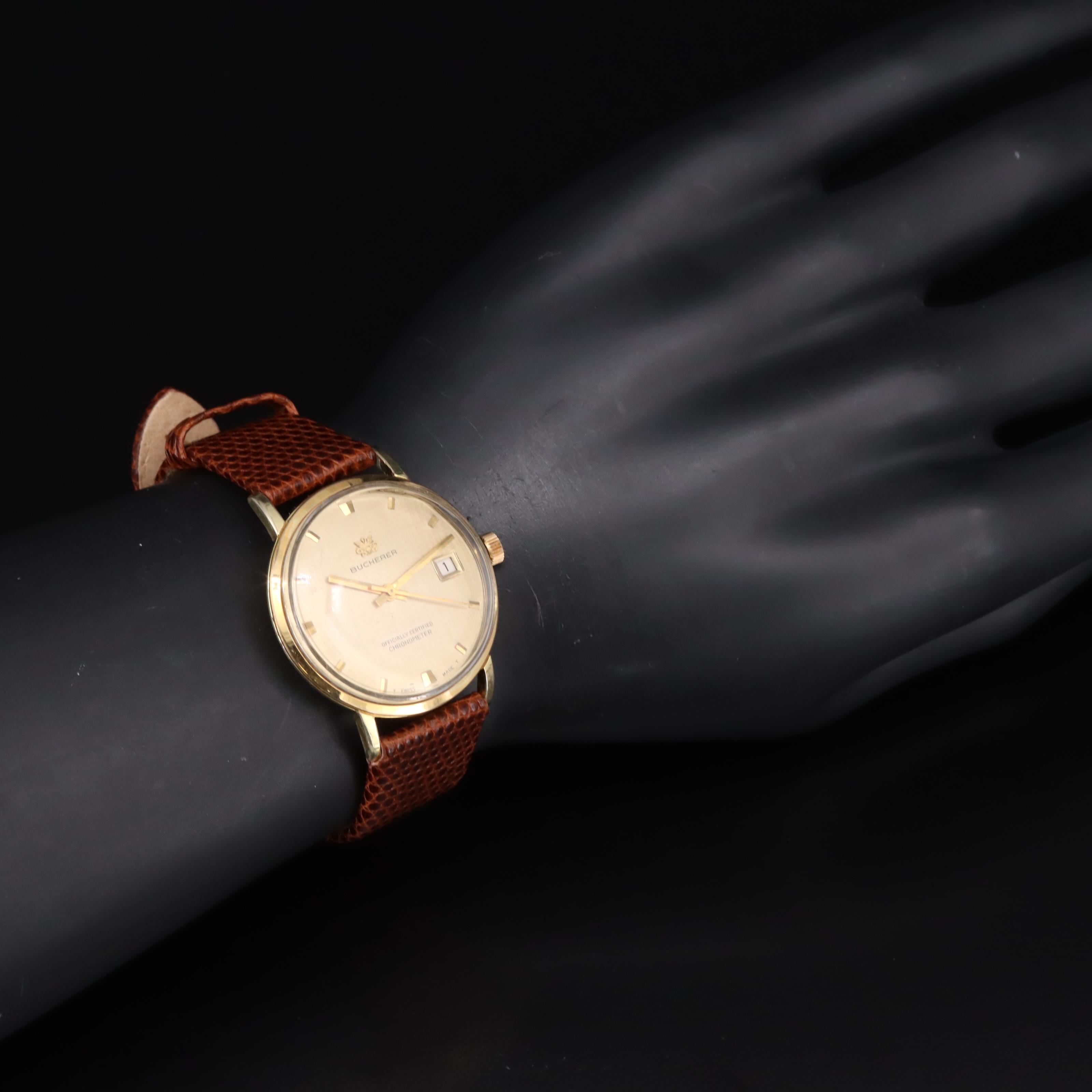 Swiss Bucherer Date Officially Certified Chronometer Watch