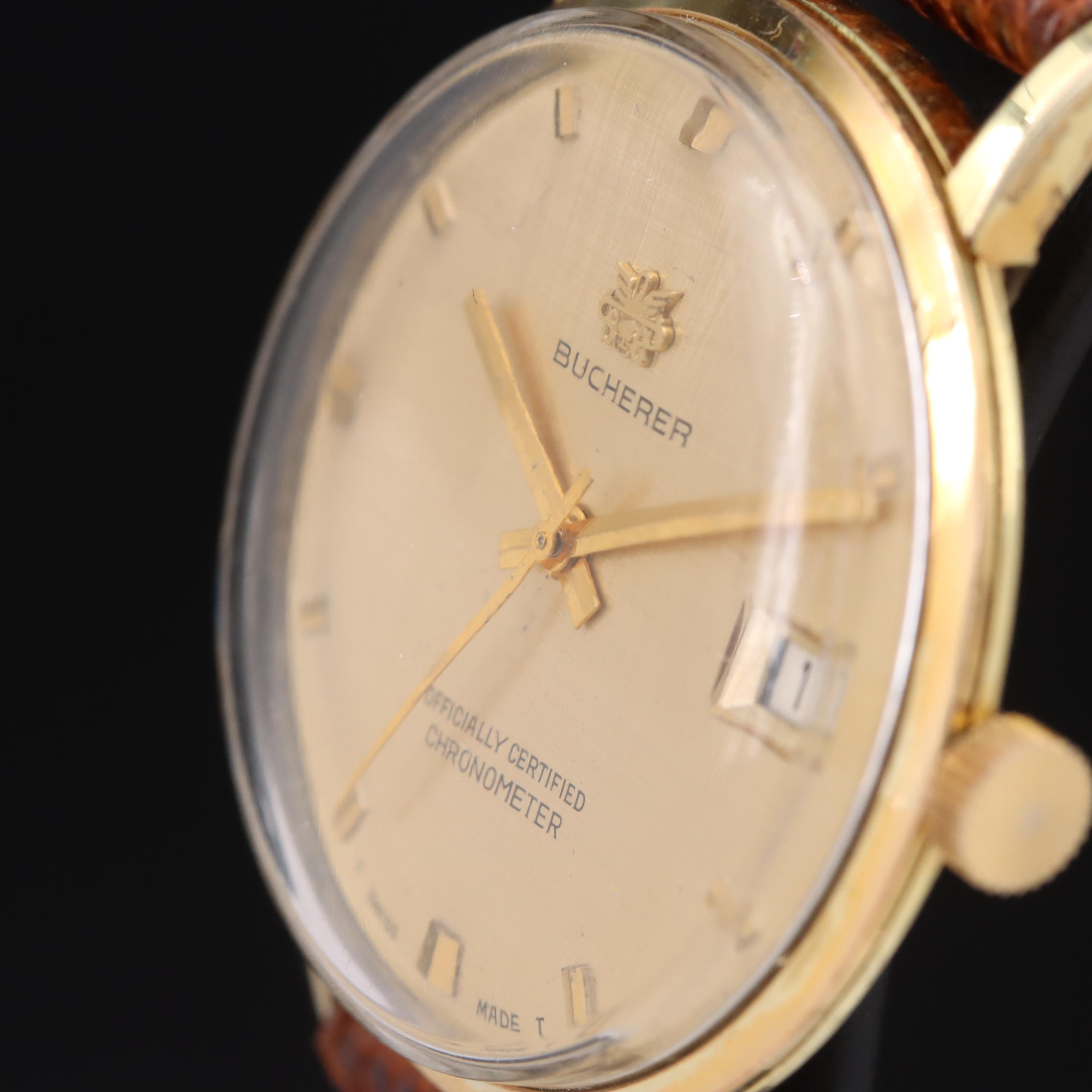 Swiss Bucherer Date Officially Certified Chronometer Watch