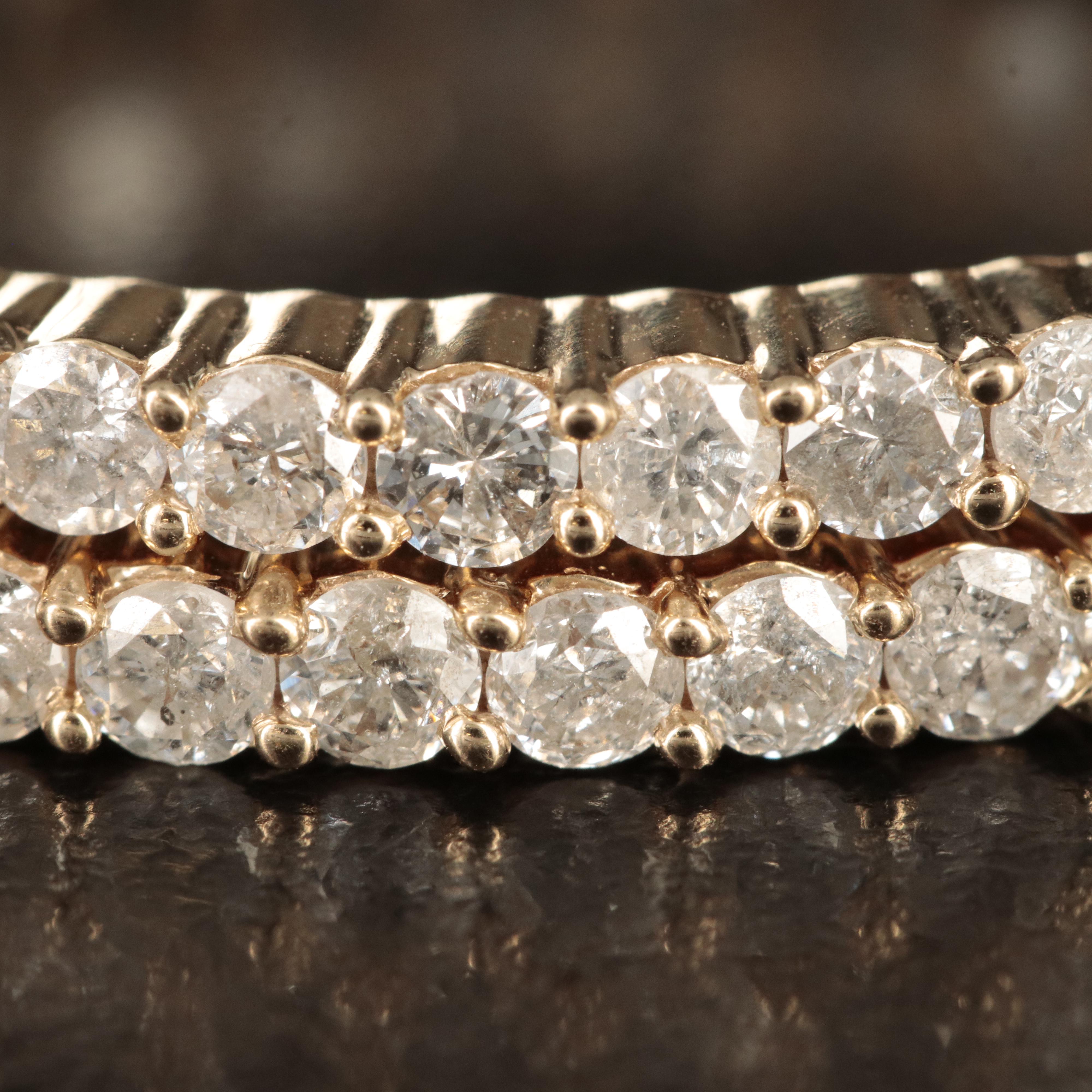 14K 4.51 CTW Diamond Inside-Out Hoop Earrings