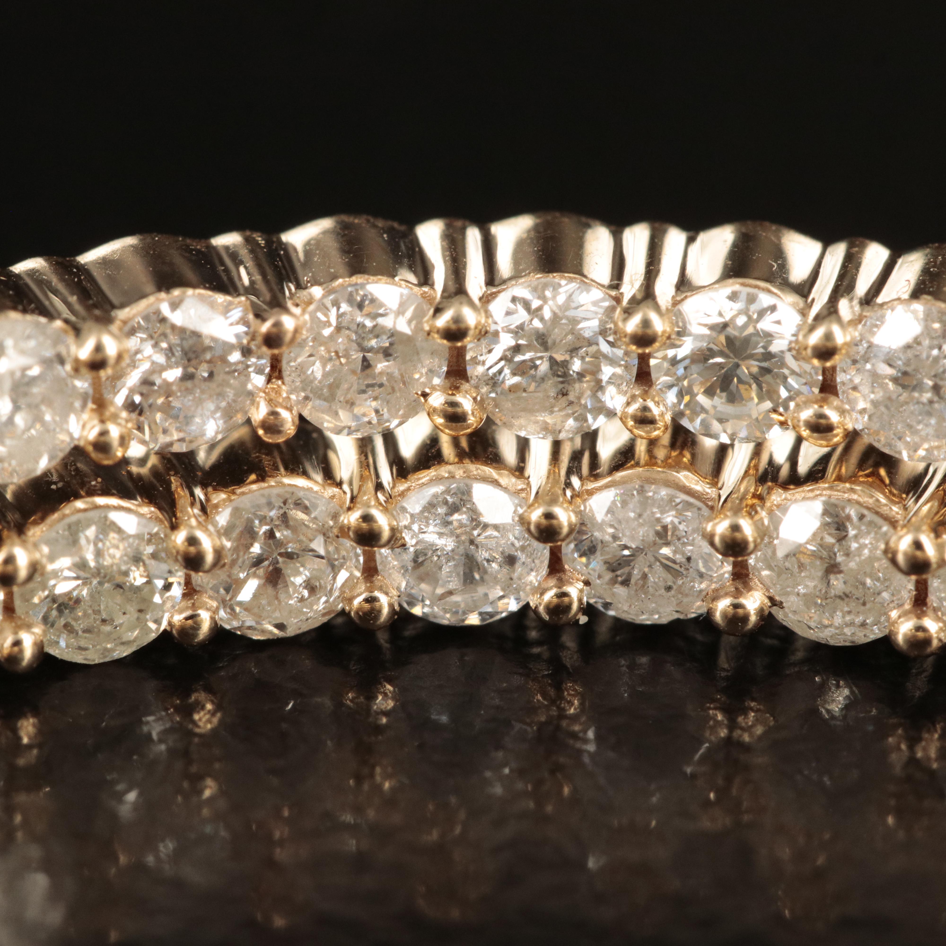 14K 4.51 CTW Diamond Inside-Out Hoop Earrings