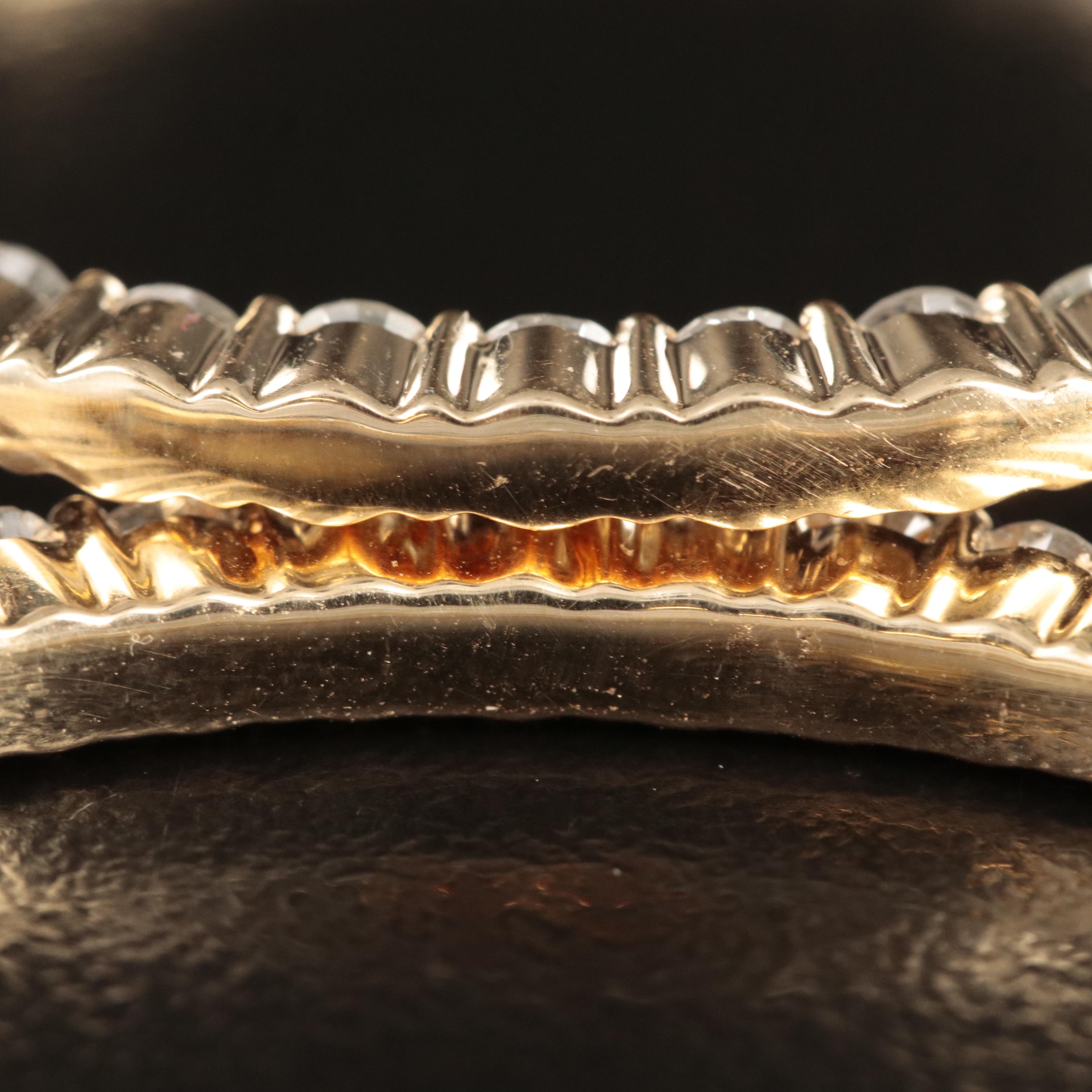 14K 4.51 CTW Diamond Inside-Out Hoop Earrings