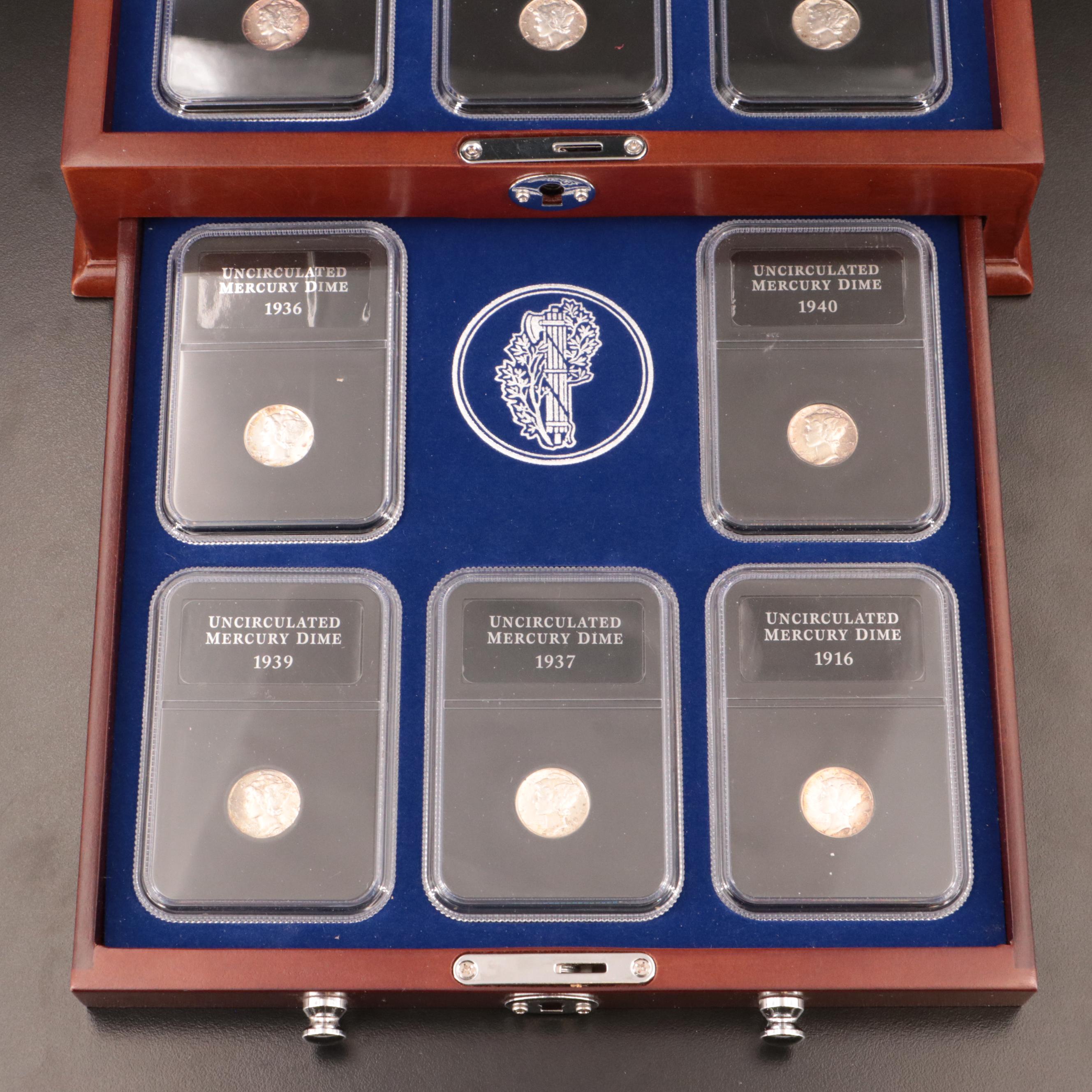 Two Collections of American Type Coins, Liberty Nickels and Mercury Dimes