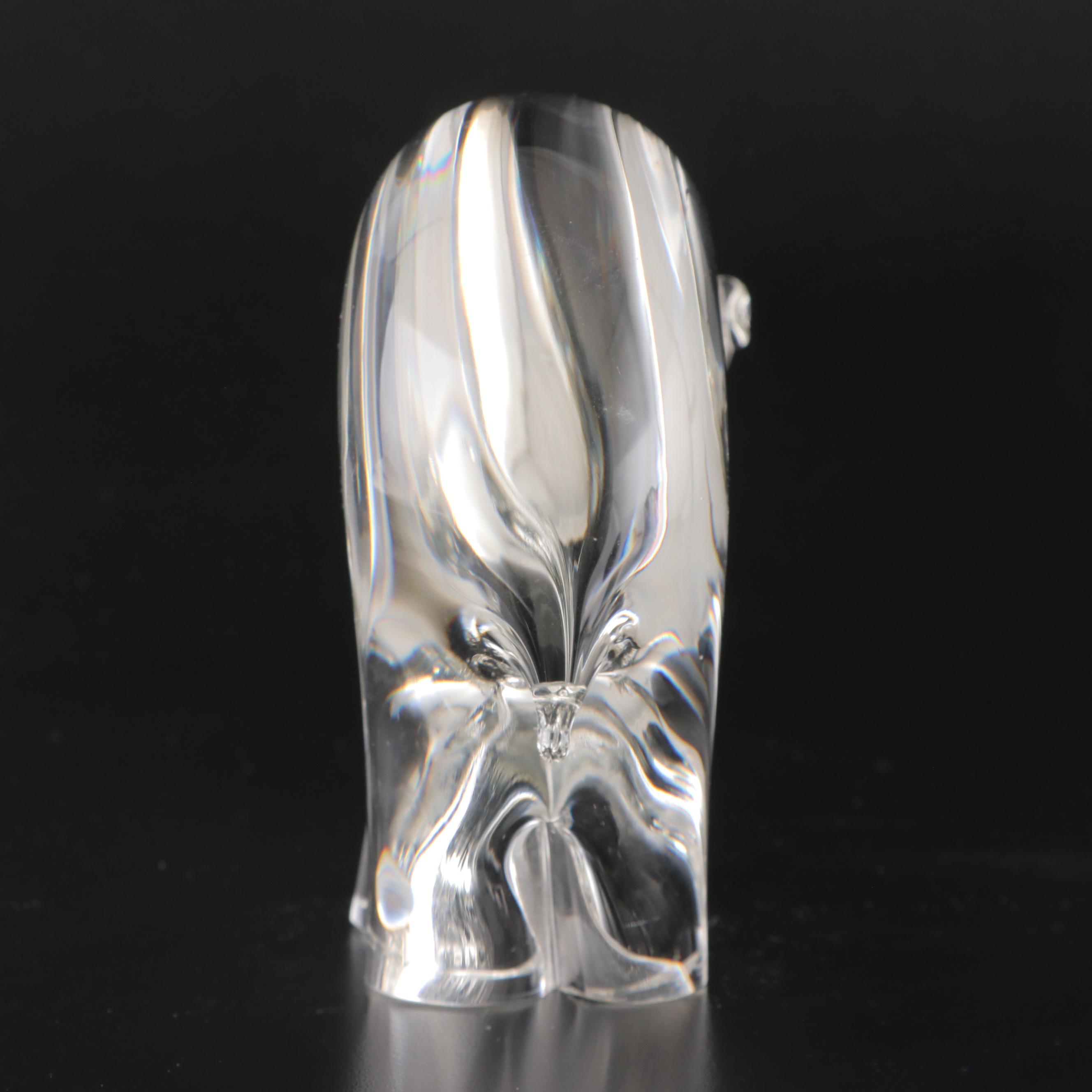 Vincenzo Nason Murano Polar Bear and White Cristal Vase