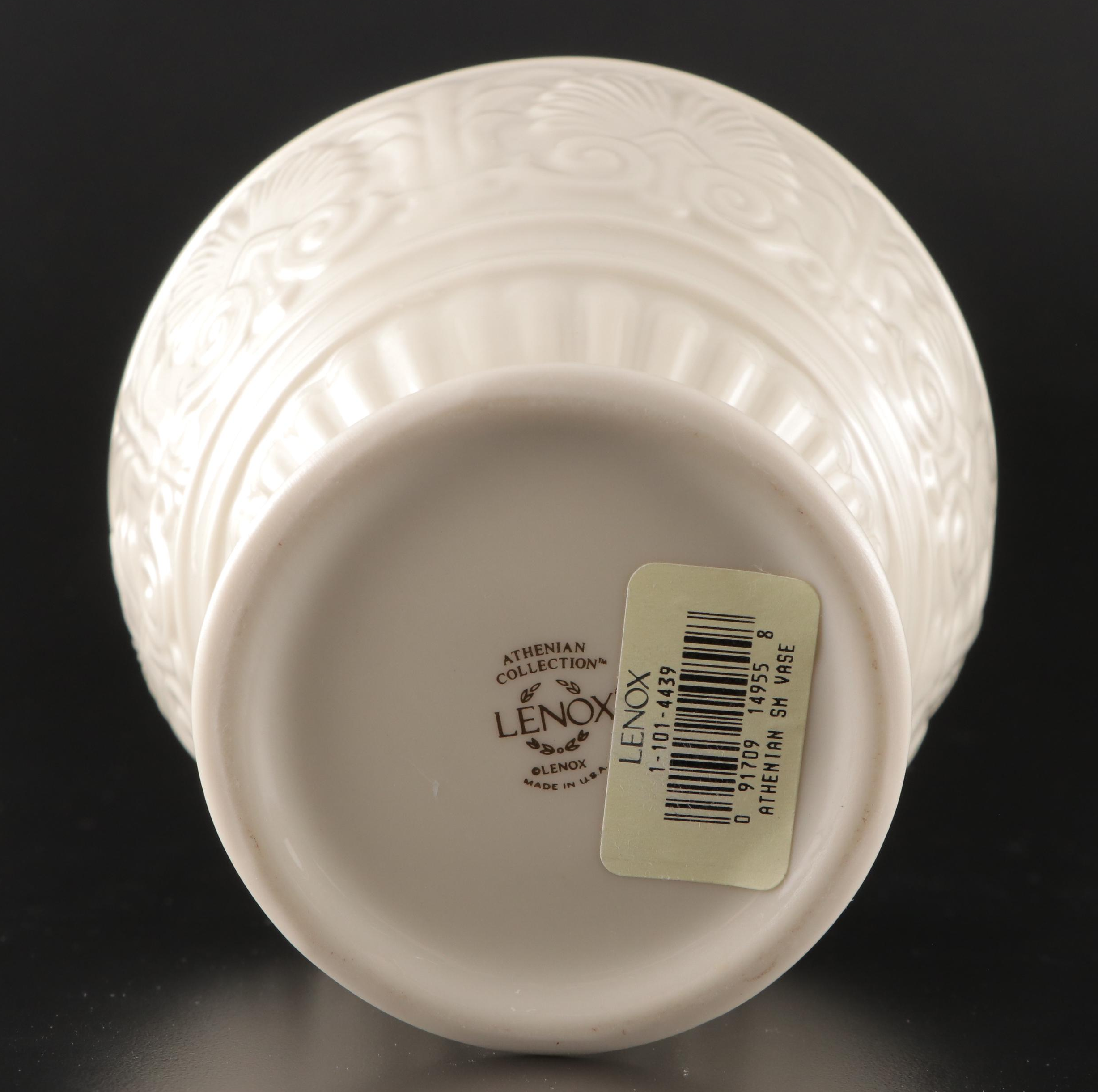 Lenox Bone China "Athenian Collection" Vase, 1990-2007