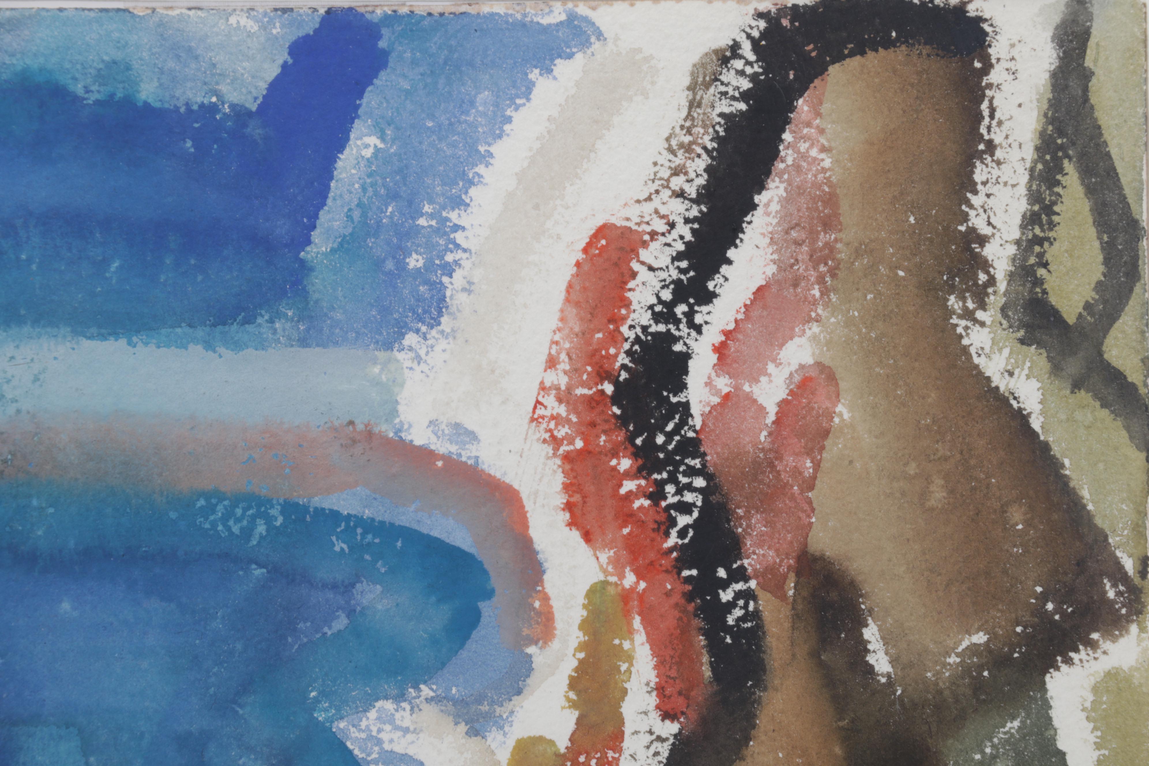 Sidney Chafetz Acrylic Painting "French Landscape I," 1948