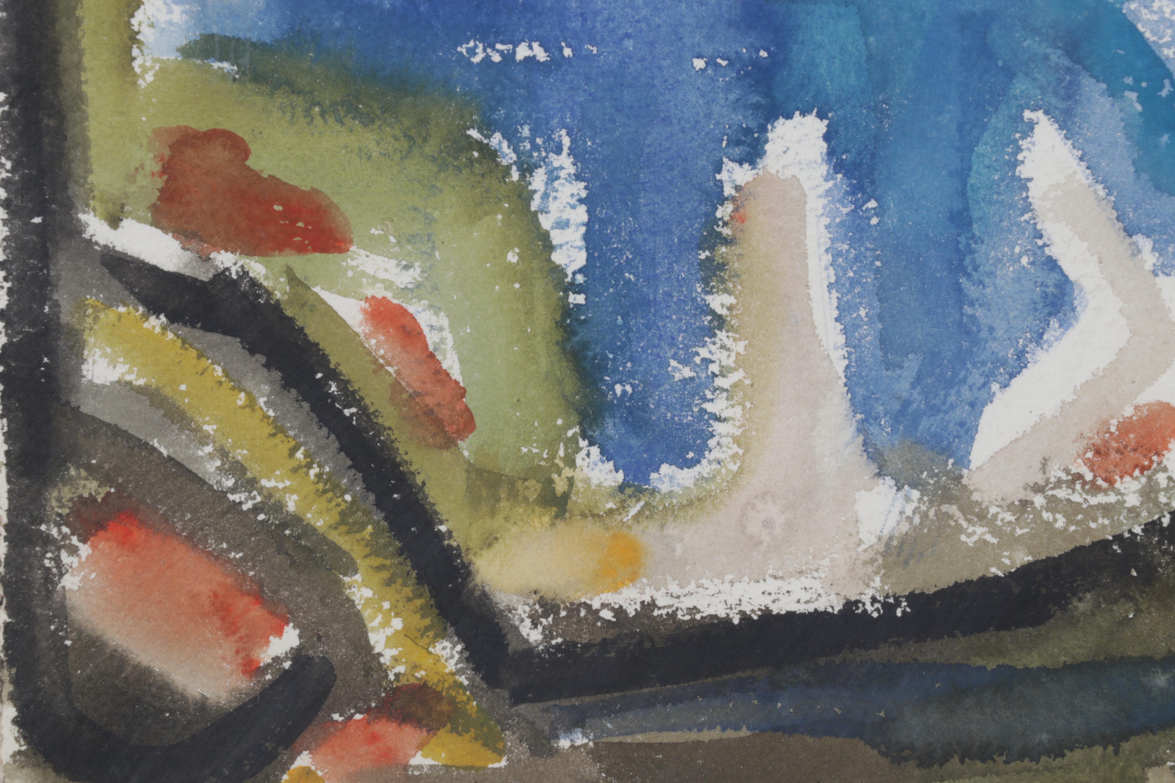 Sidney Chafetz Acrylic Painting "French Landscape I," 1948