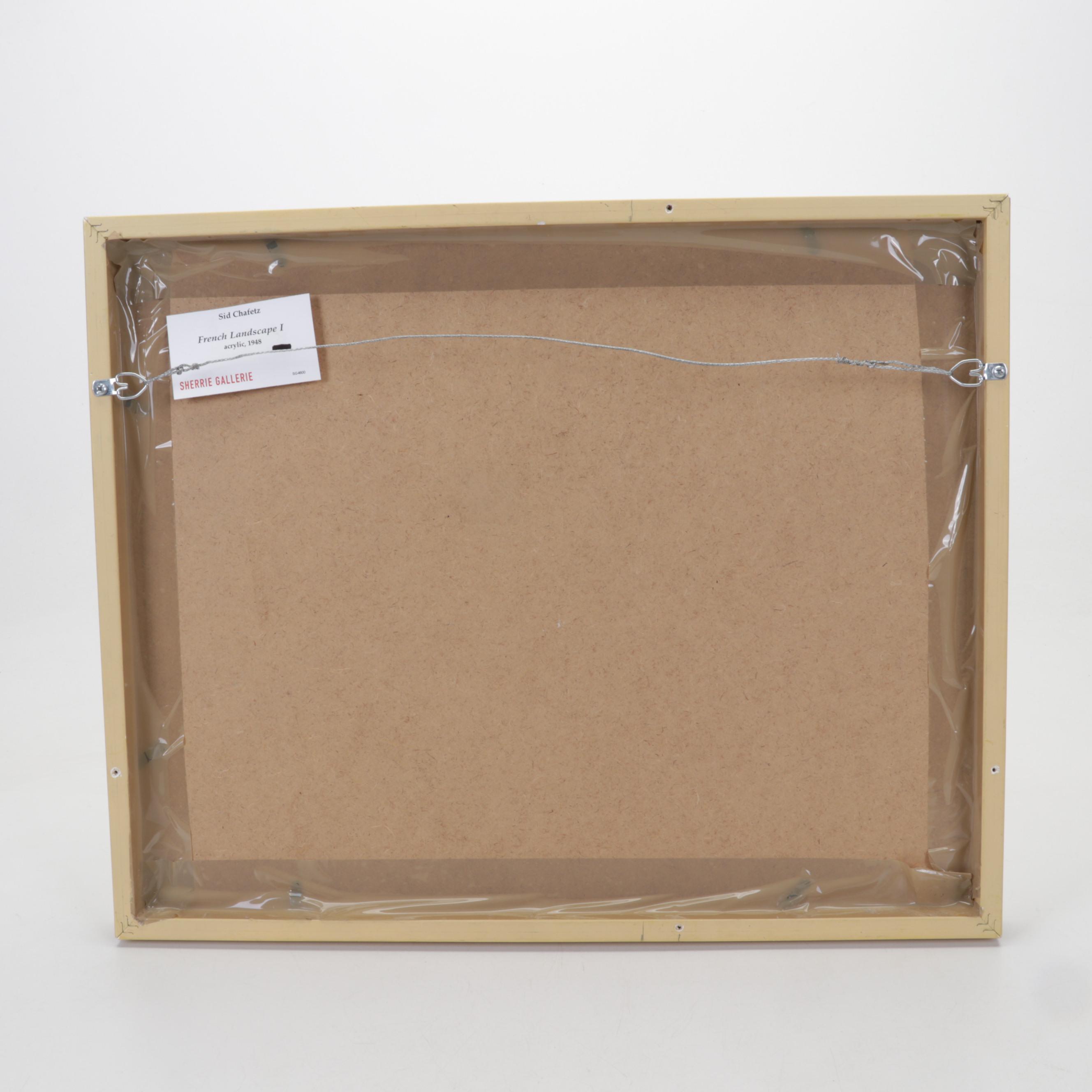 Sidney Chafetz Acrylic Painting "French Landscape I," 1948