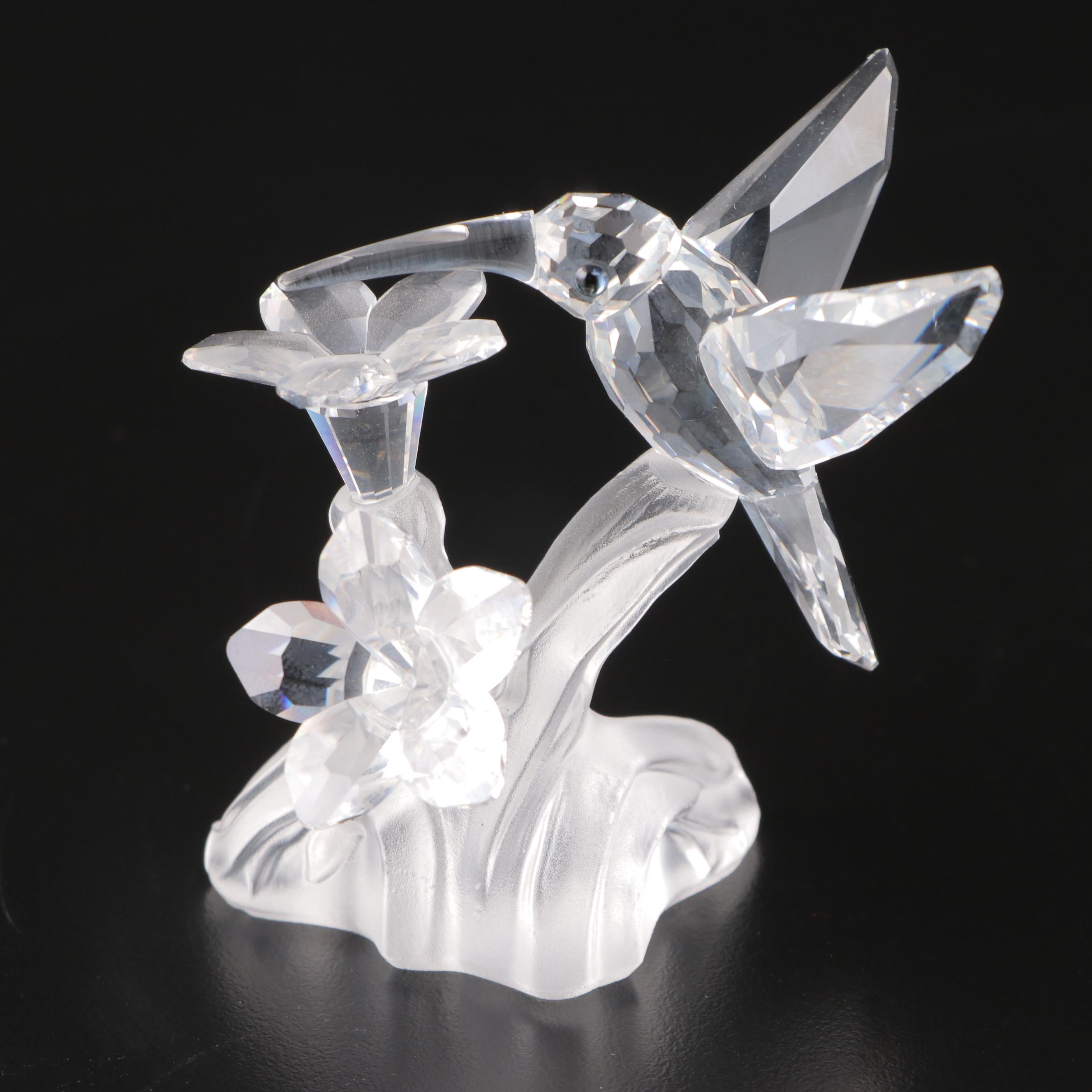 Swarovski Crystal Hummingbird and Maritime Trio Crystal Figurines in Packaging
