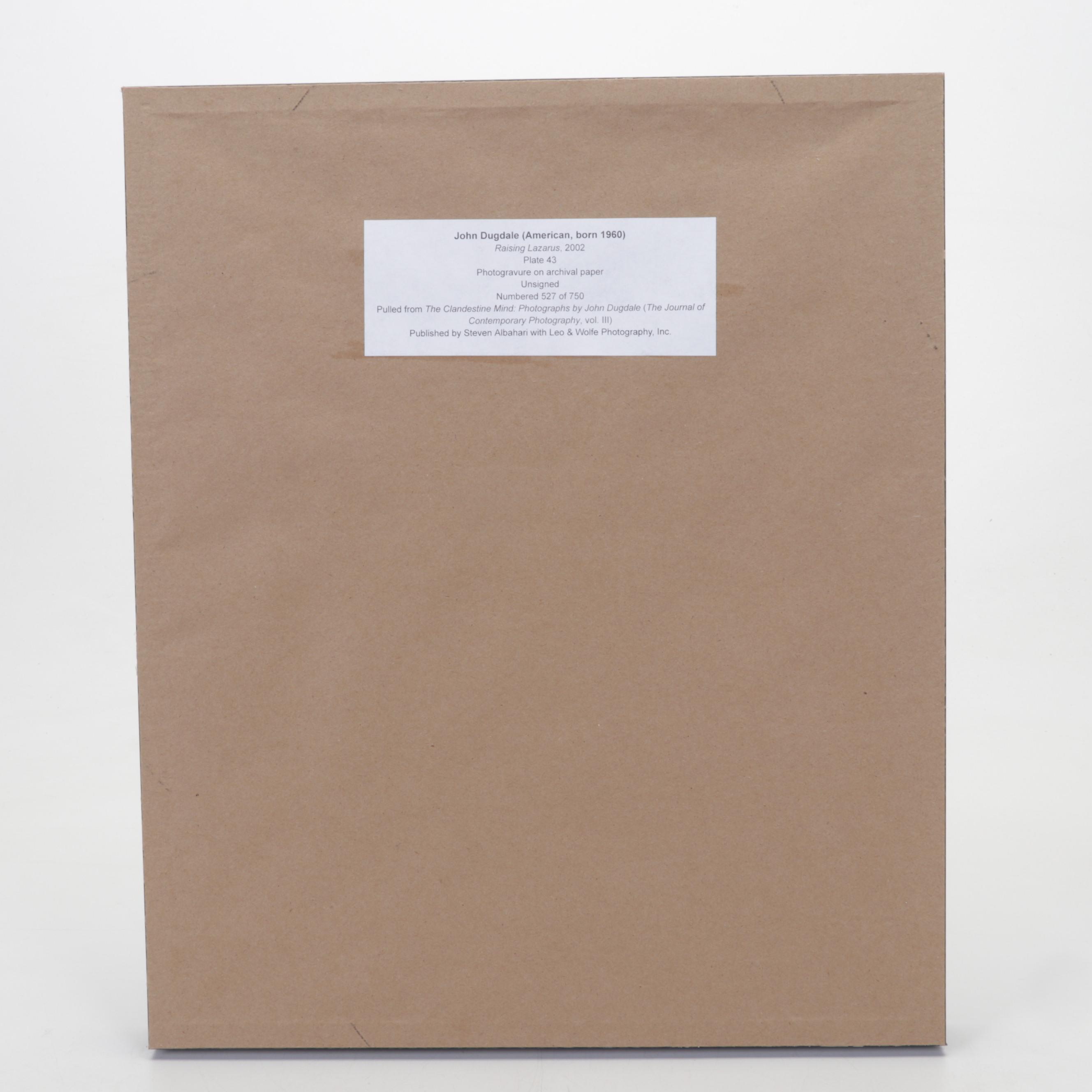 John Dugdale Photogravure "Raising Lazarus" From "The Clandestine Mind," 2002