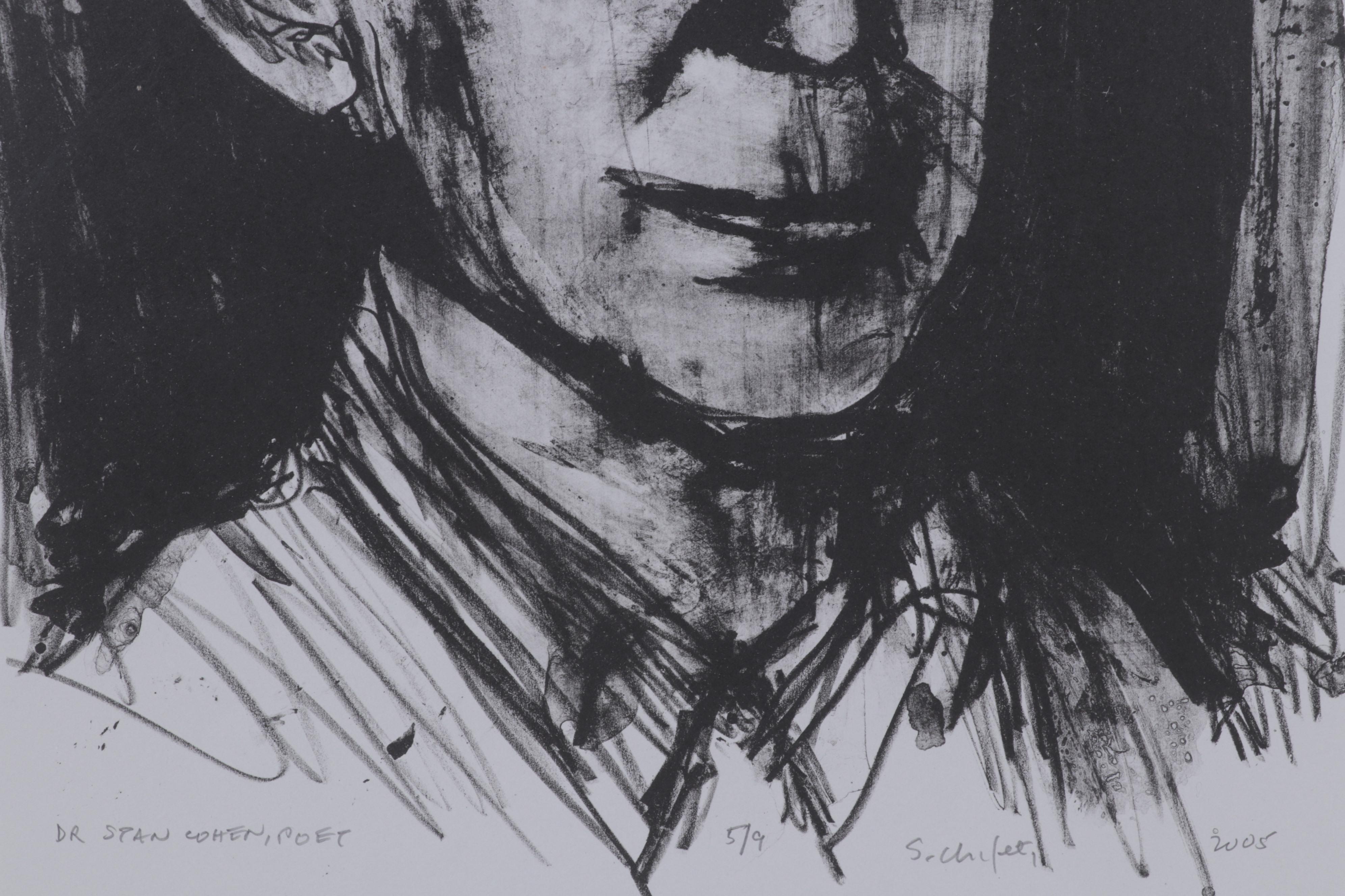 Sidney Chafetz Lithograph "Dr. Stan Cohen, Poet," 2005
