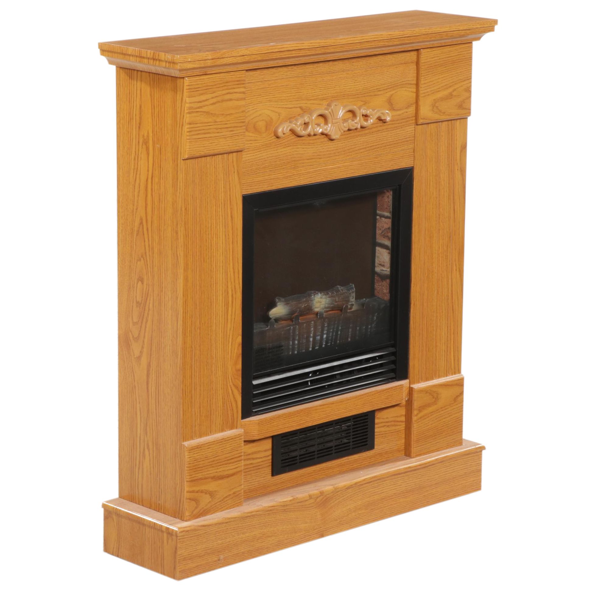 Comfort Home Products "Winchester II" Electric Fireplace in Oak Grain Finish