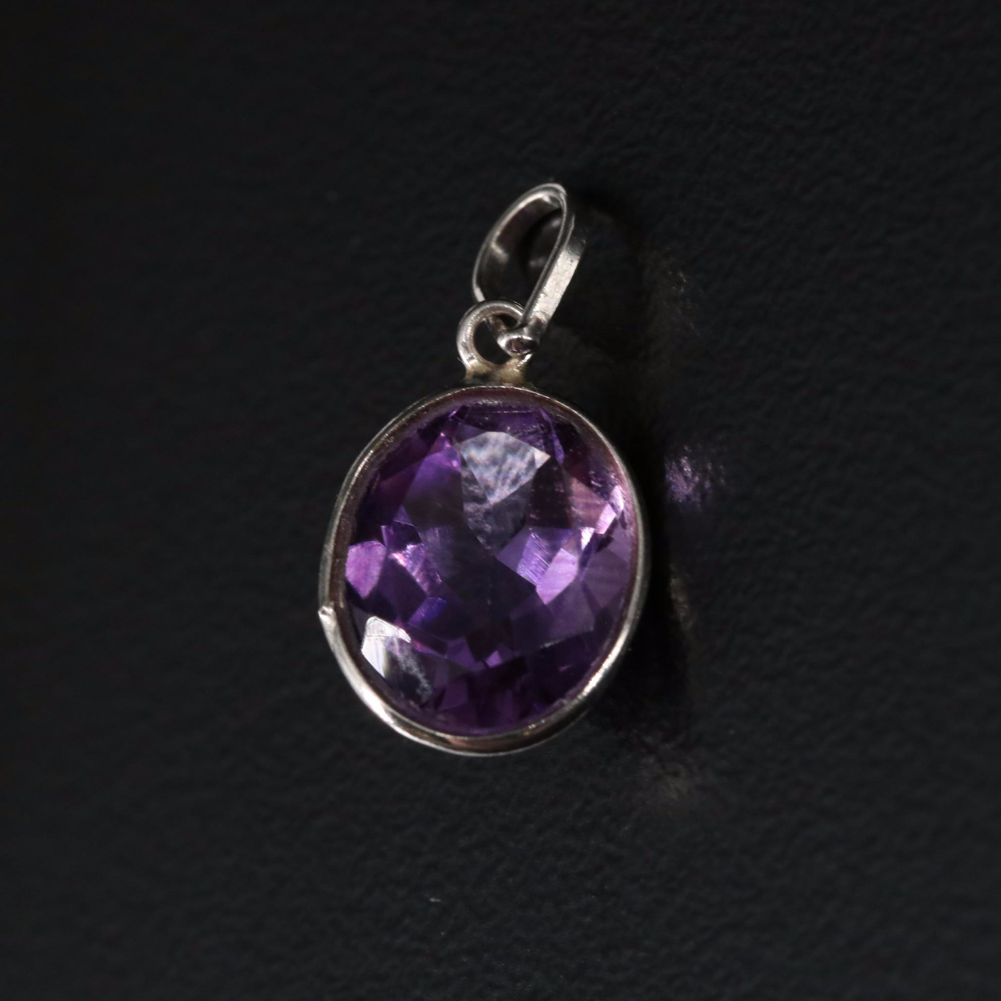 14K Amethyst Pendant