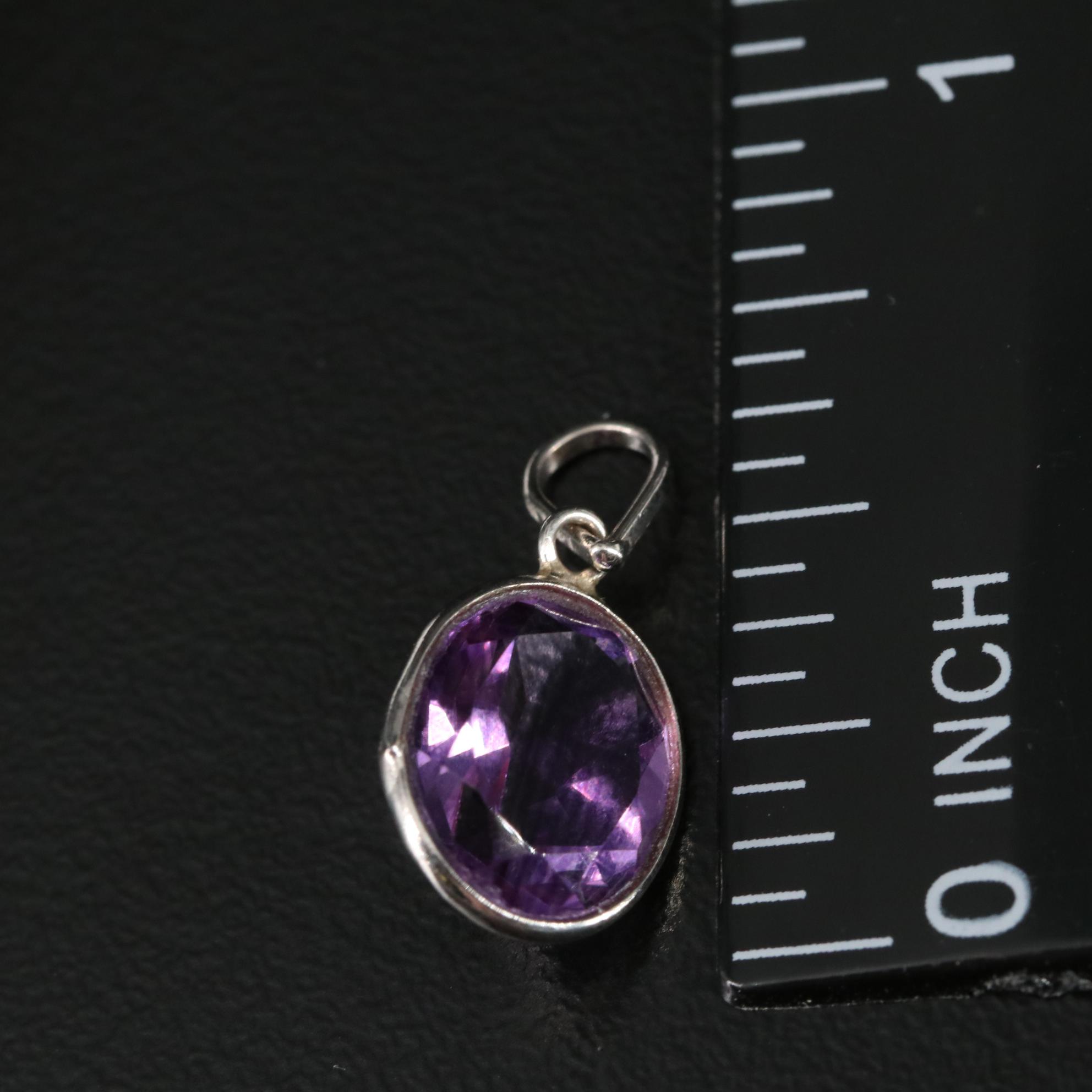 14K Amethyst Pendant