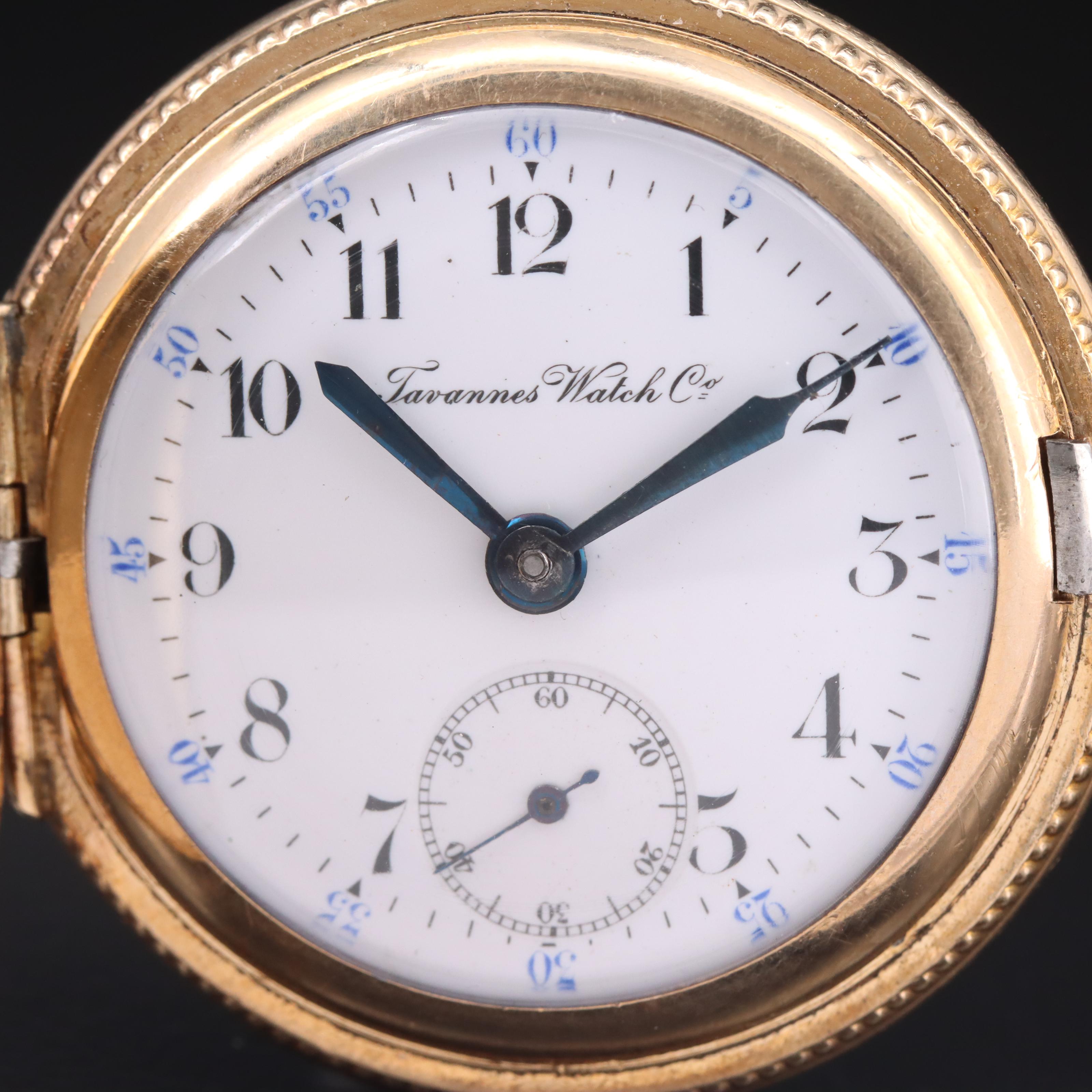 Vintage Tavannes Swiss Pocket Watch