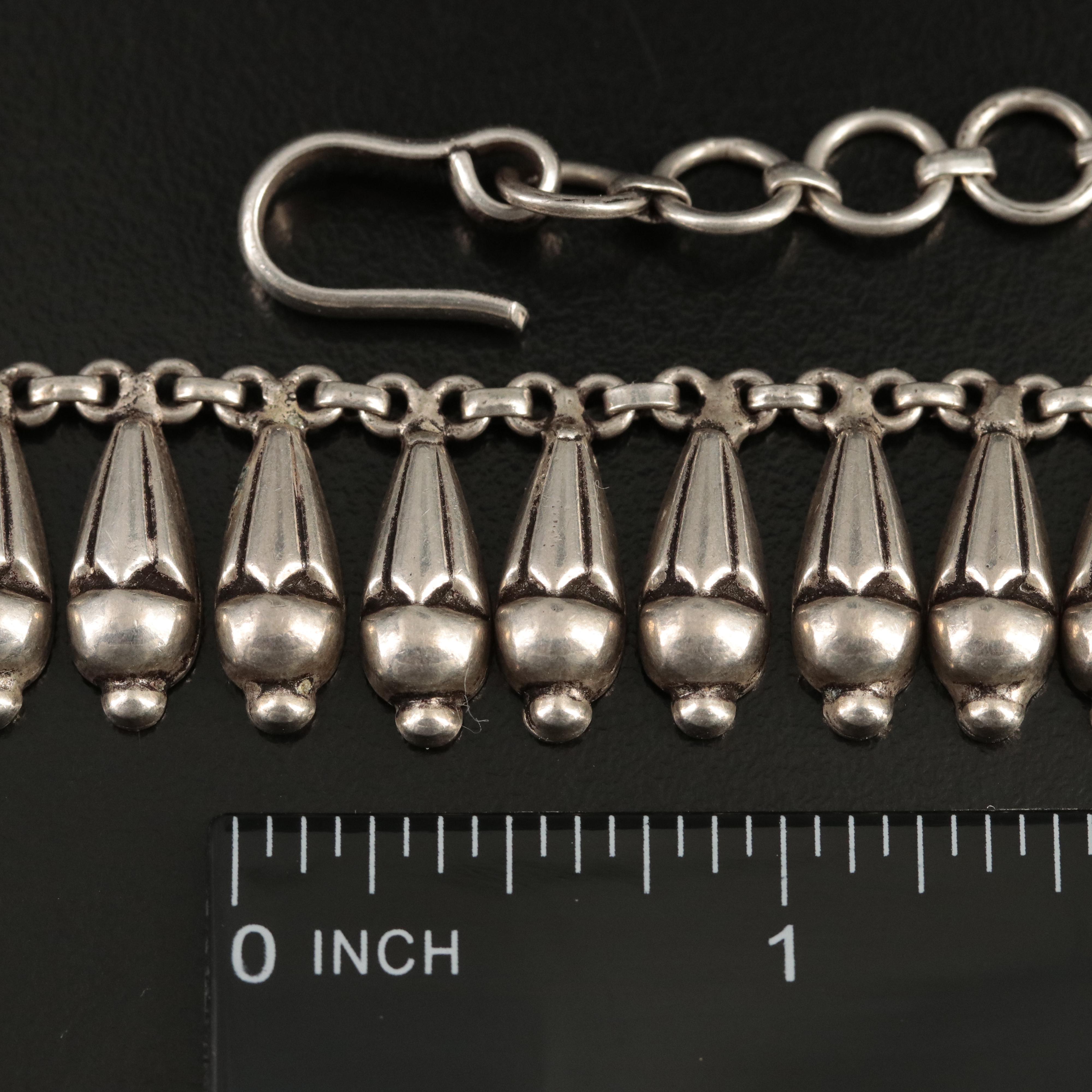 800 Silver Fringe Necklace