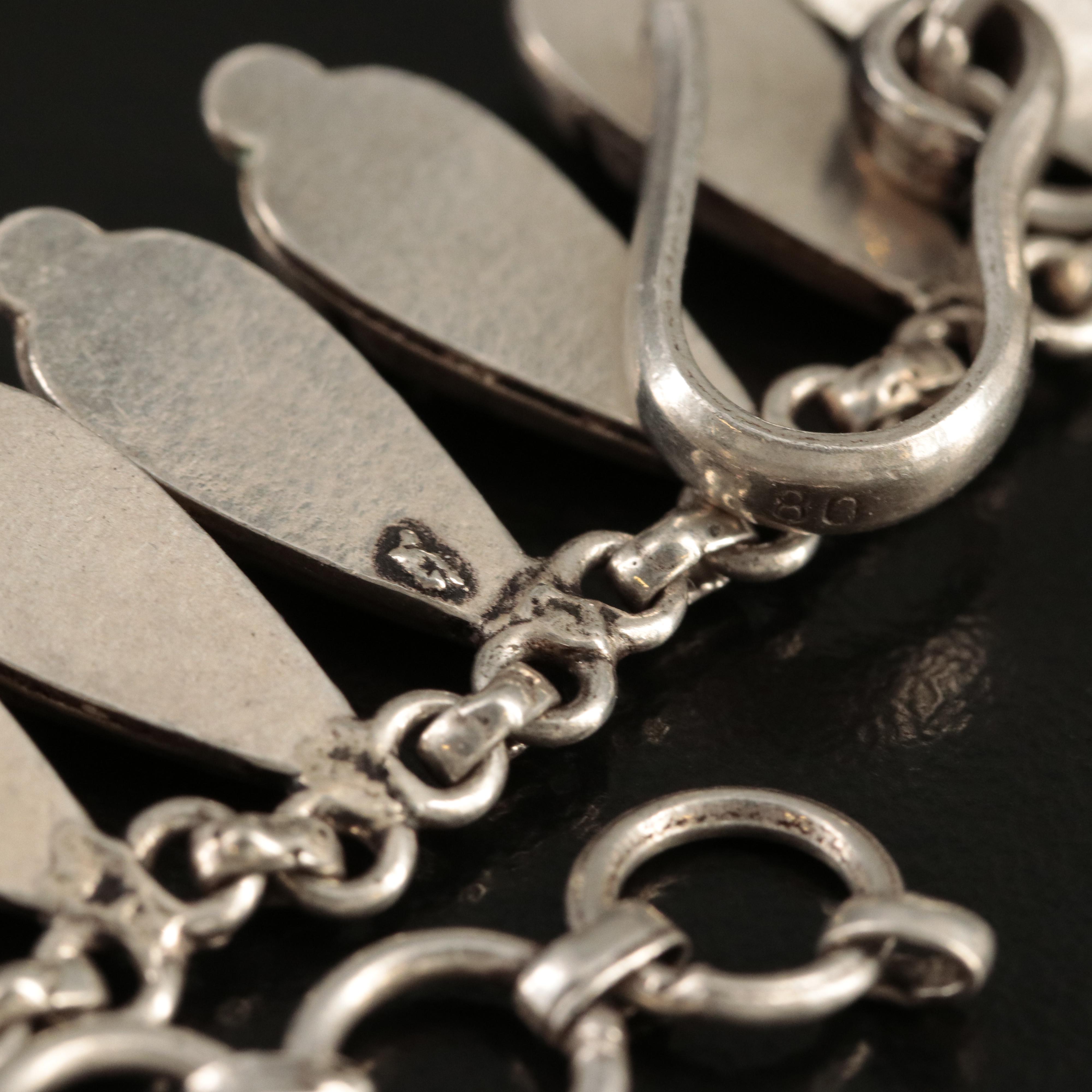 800 Silver Fringe Necklace