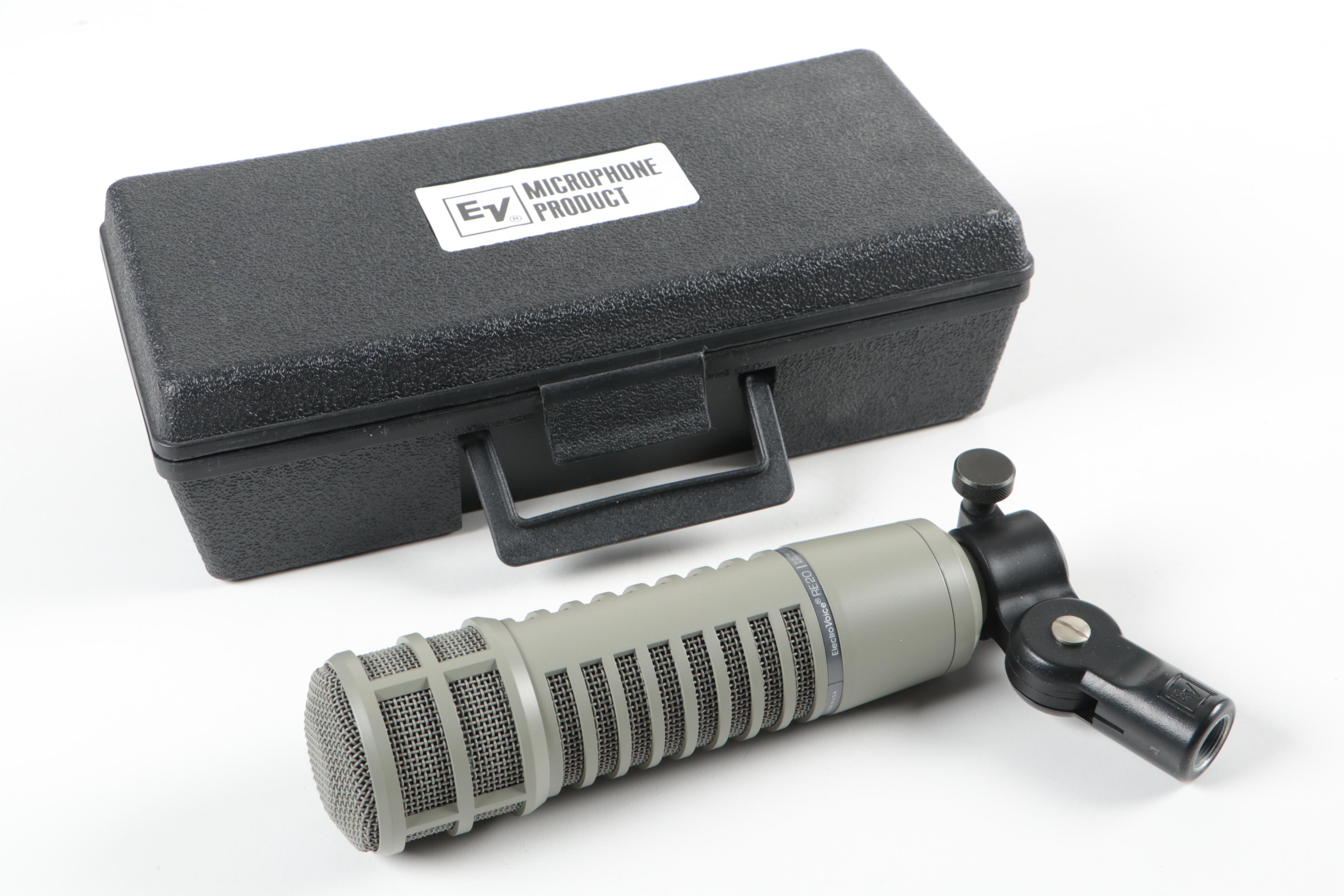 Electro-Voice RE20 Dynamic Broadcast Microphone with Auray Pop Filter