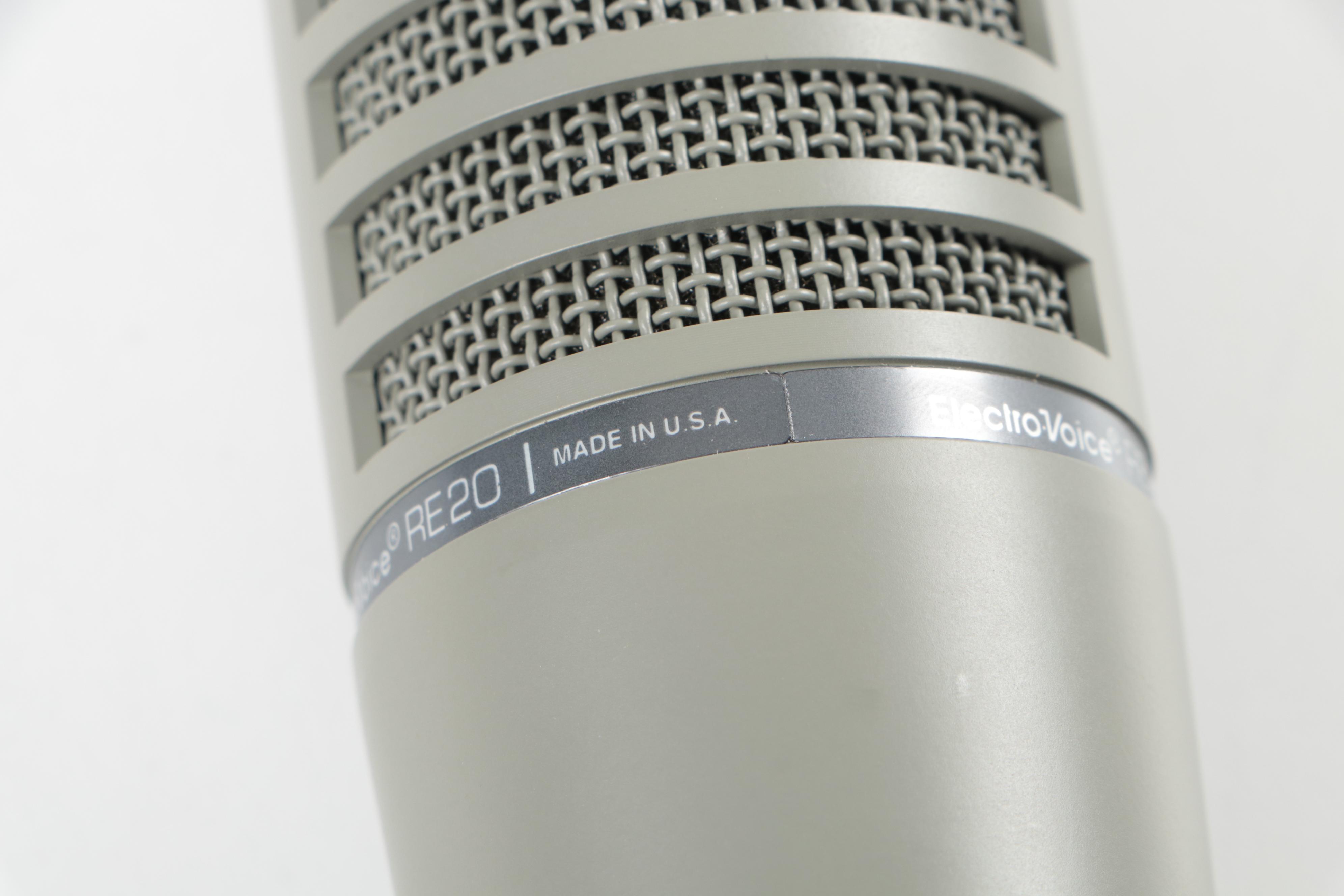 Electro-Voice RE20 Dynamic Broadcast Microphone with Auray Pop Filter