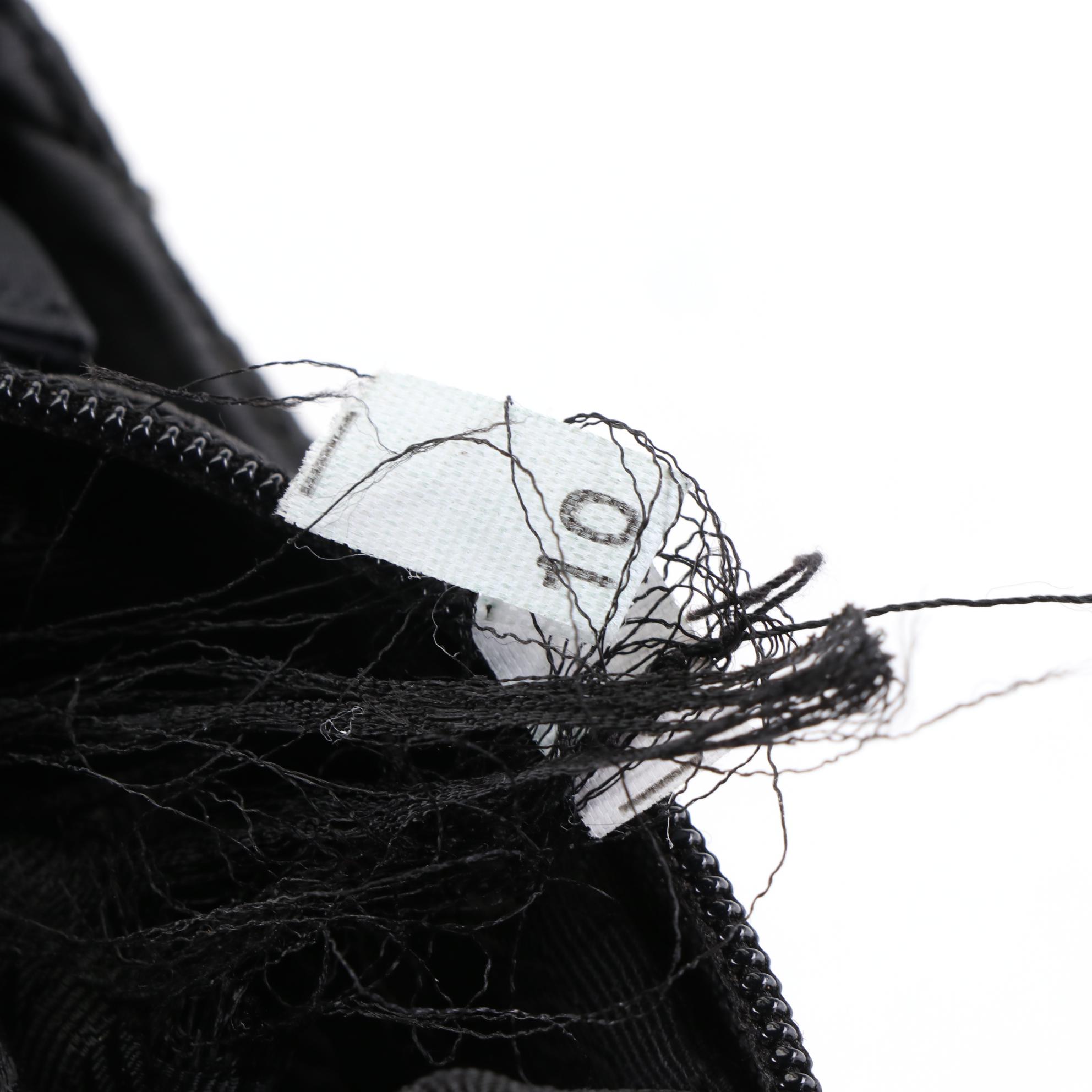 Prada Small Zip Handbag in Black Tessuto Nylon