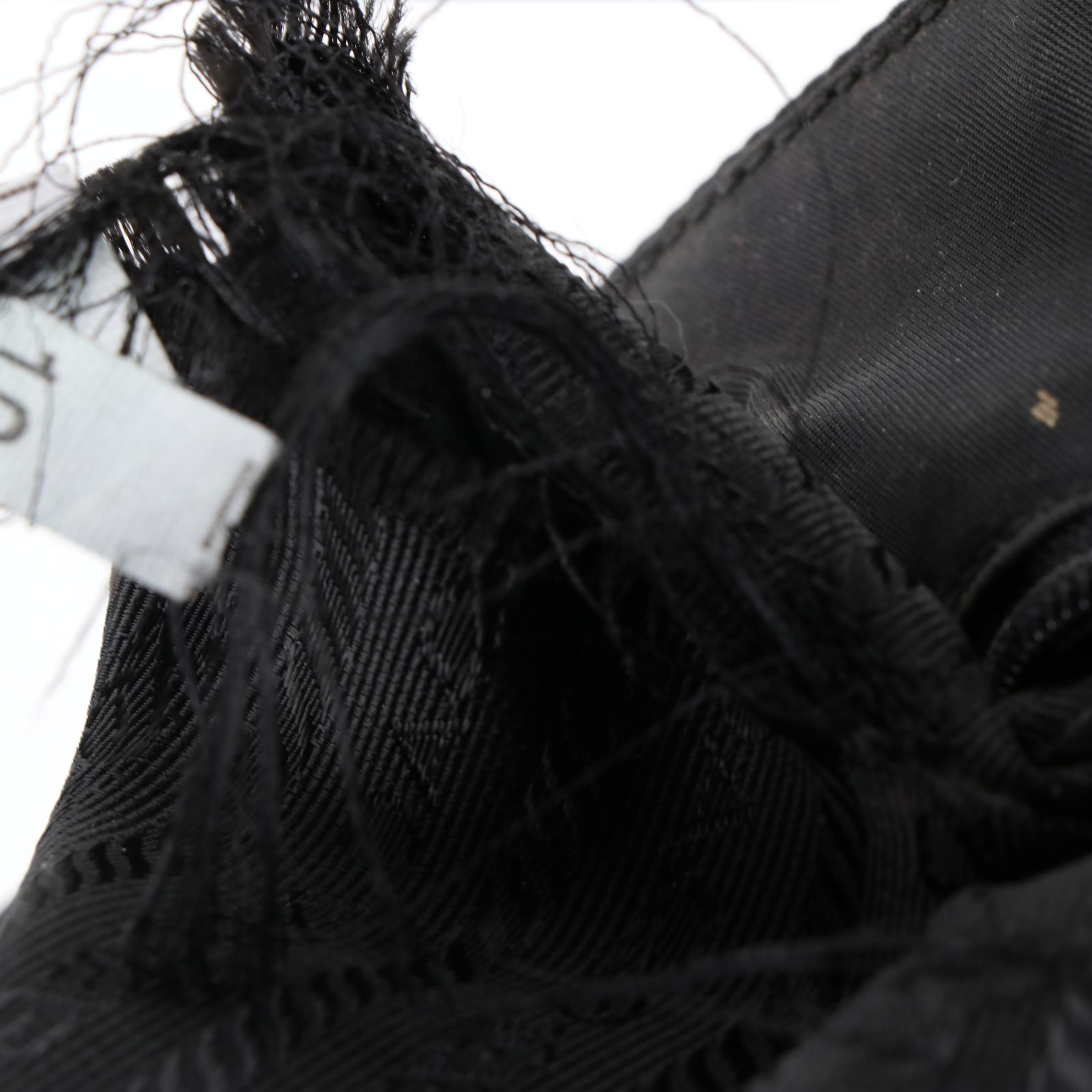 Prada Small Zip Handbag in Black Tessuto Nylon