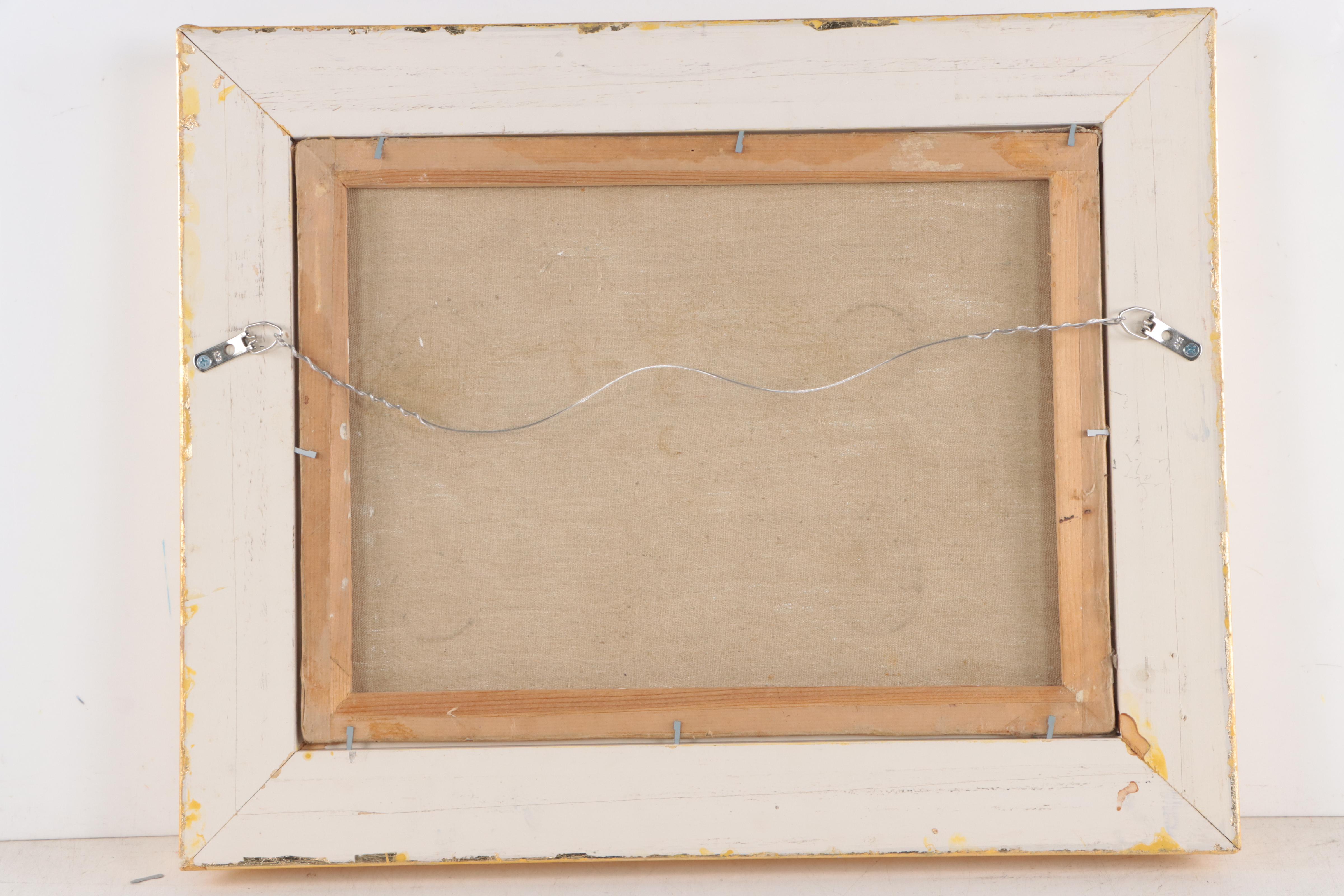 Oil Painting of Beach Scene With Sailboats